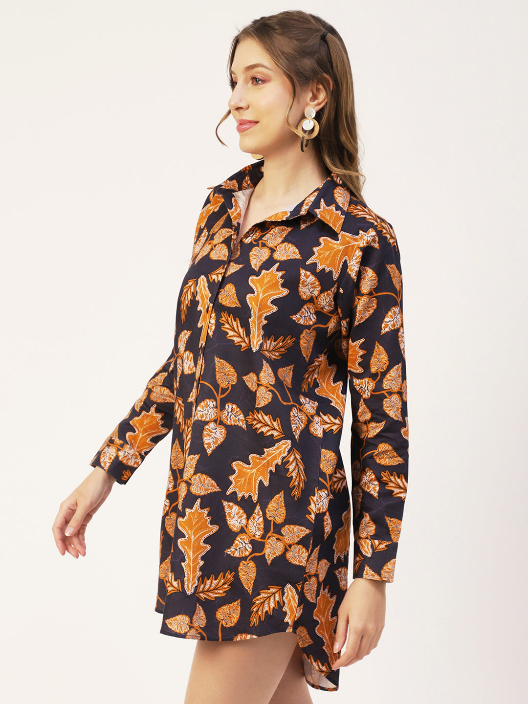 Collared Long Shirt Dress