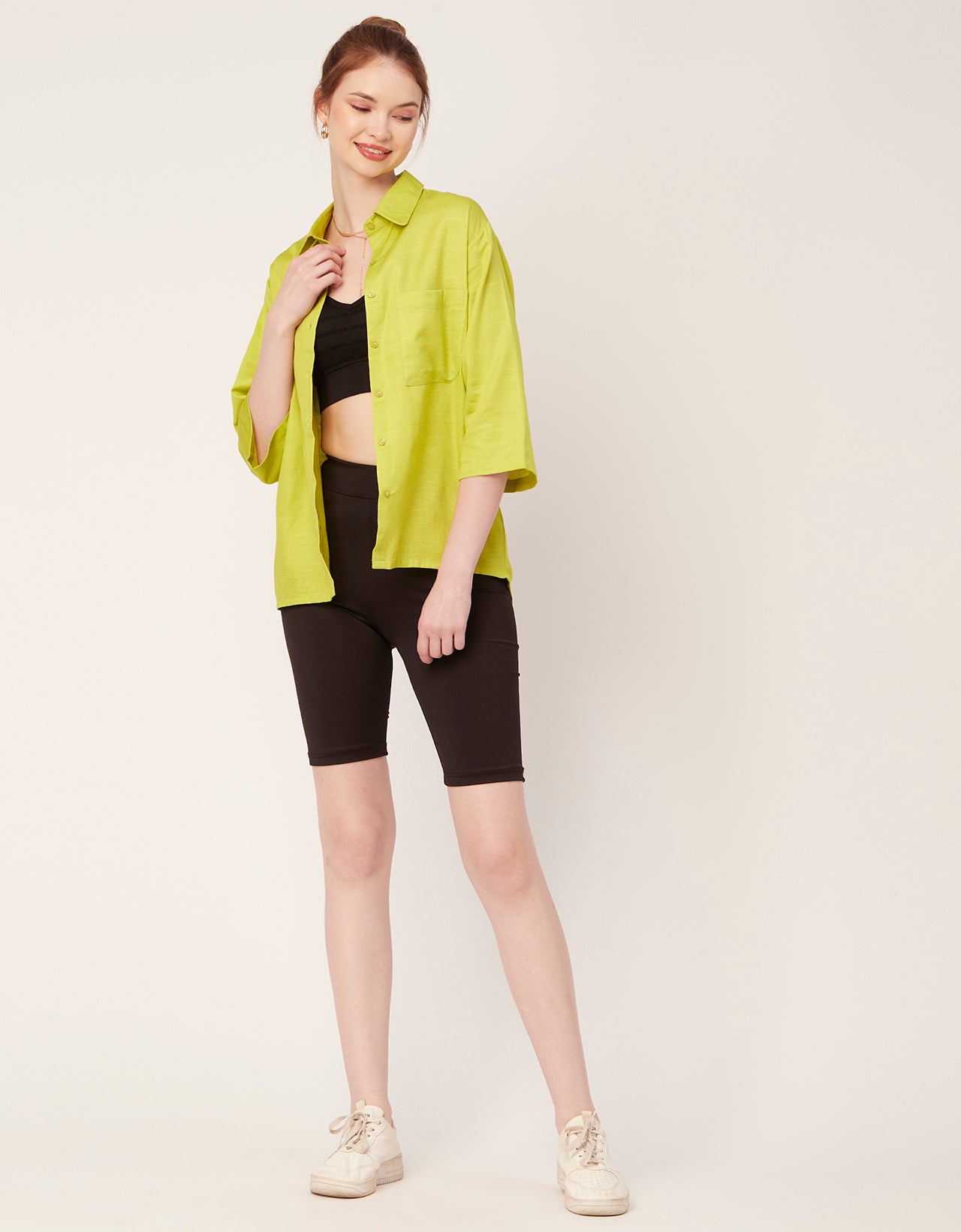 Satin Slub Over-Sized Shirt