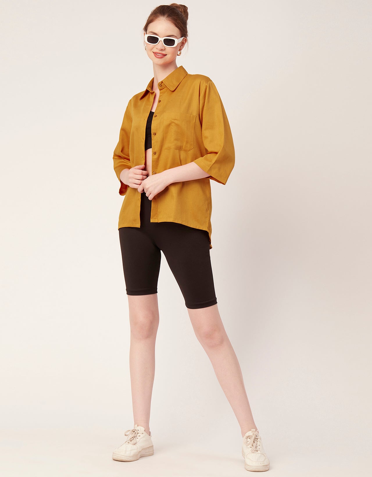 Satin Slub Over-Sized Shirt