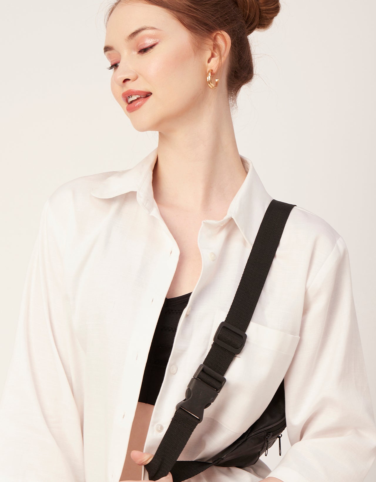 Satin Slub Over-Sized Shirt