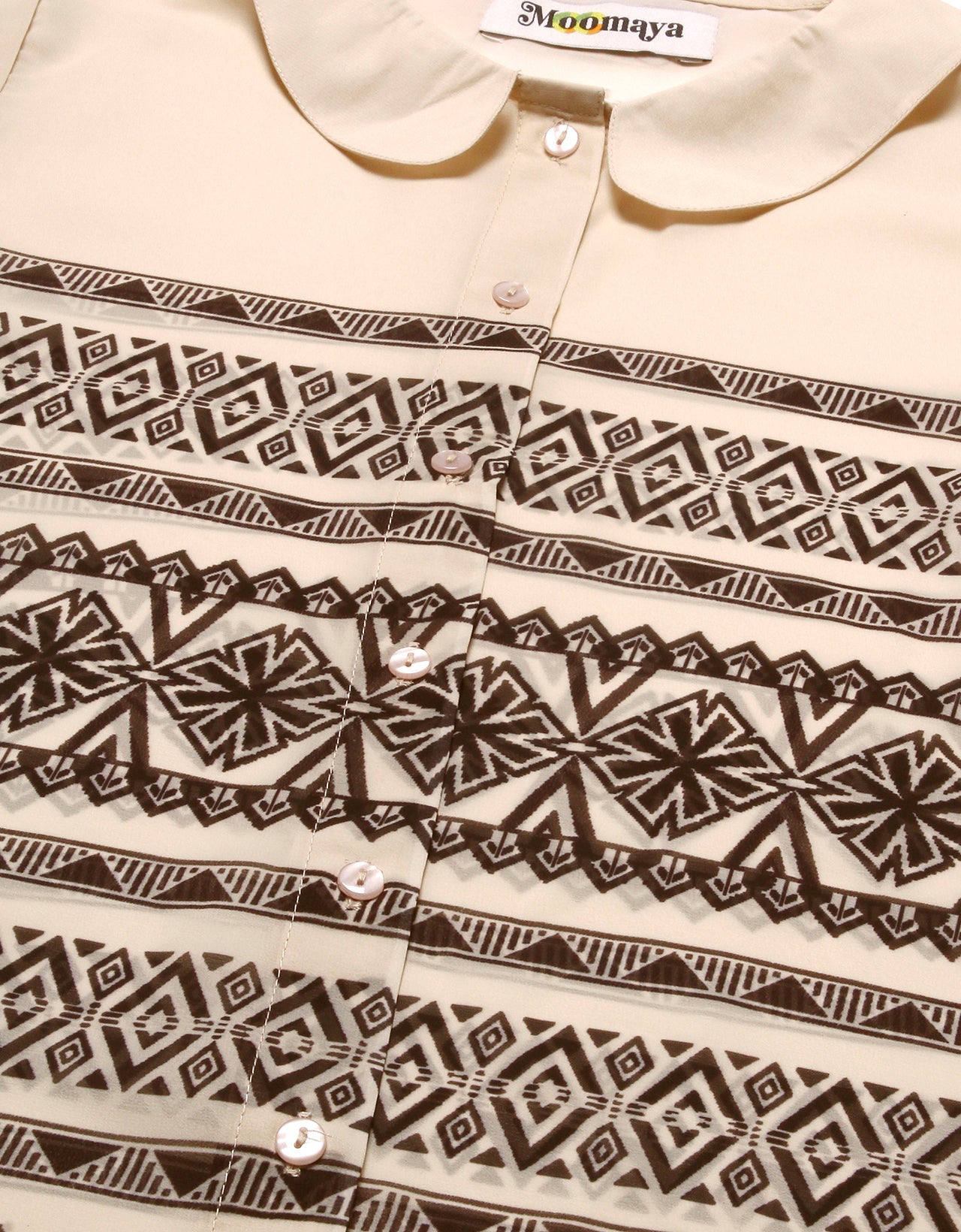 Printed Peter Pan Collar Shirt