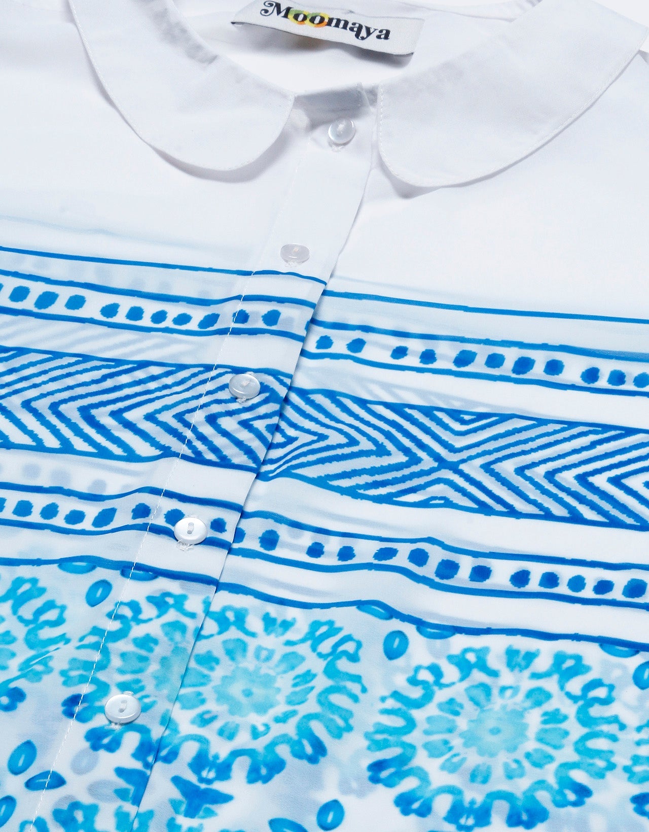 Printed Peter Pan Collar Shirt