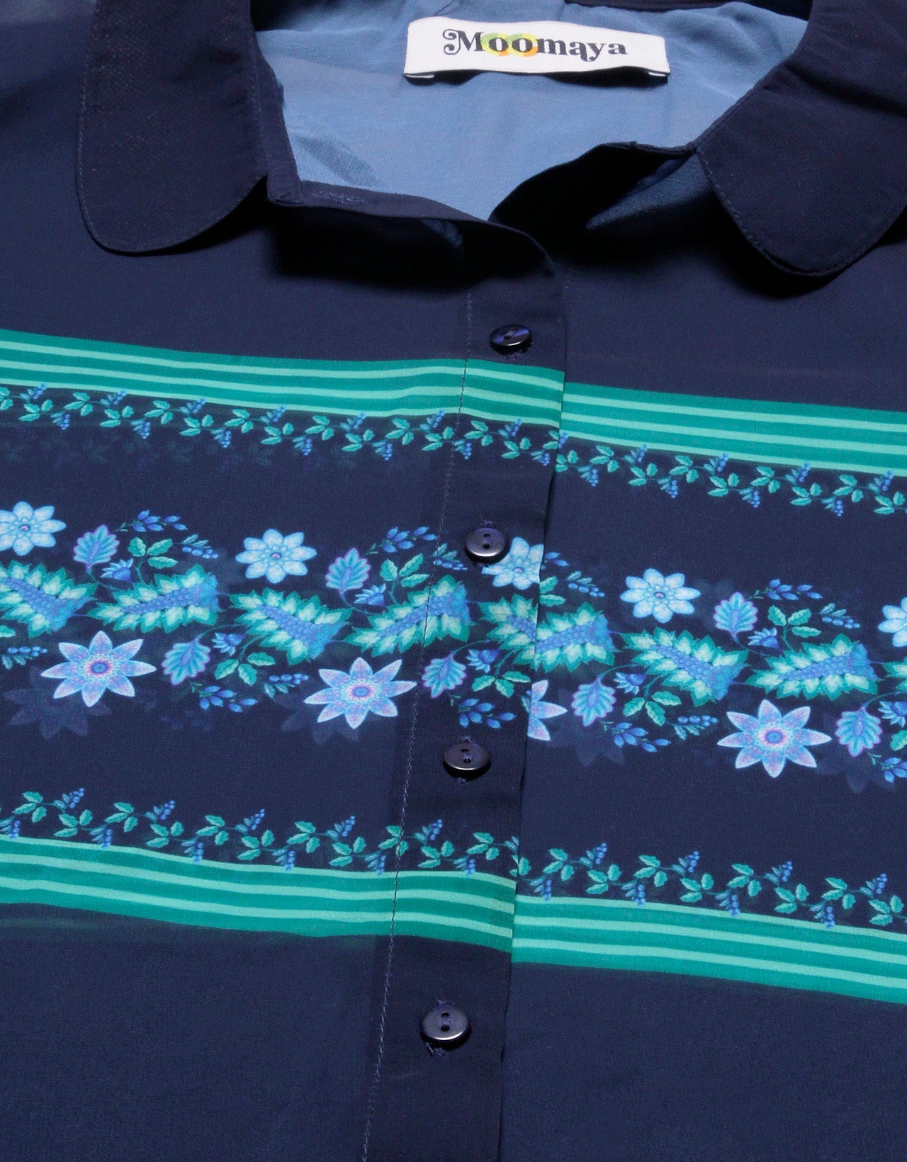 Printed Peter Pan Collar Shirt