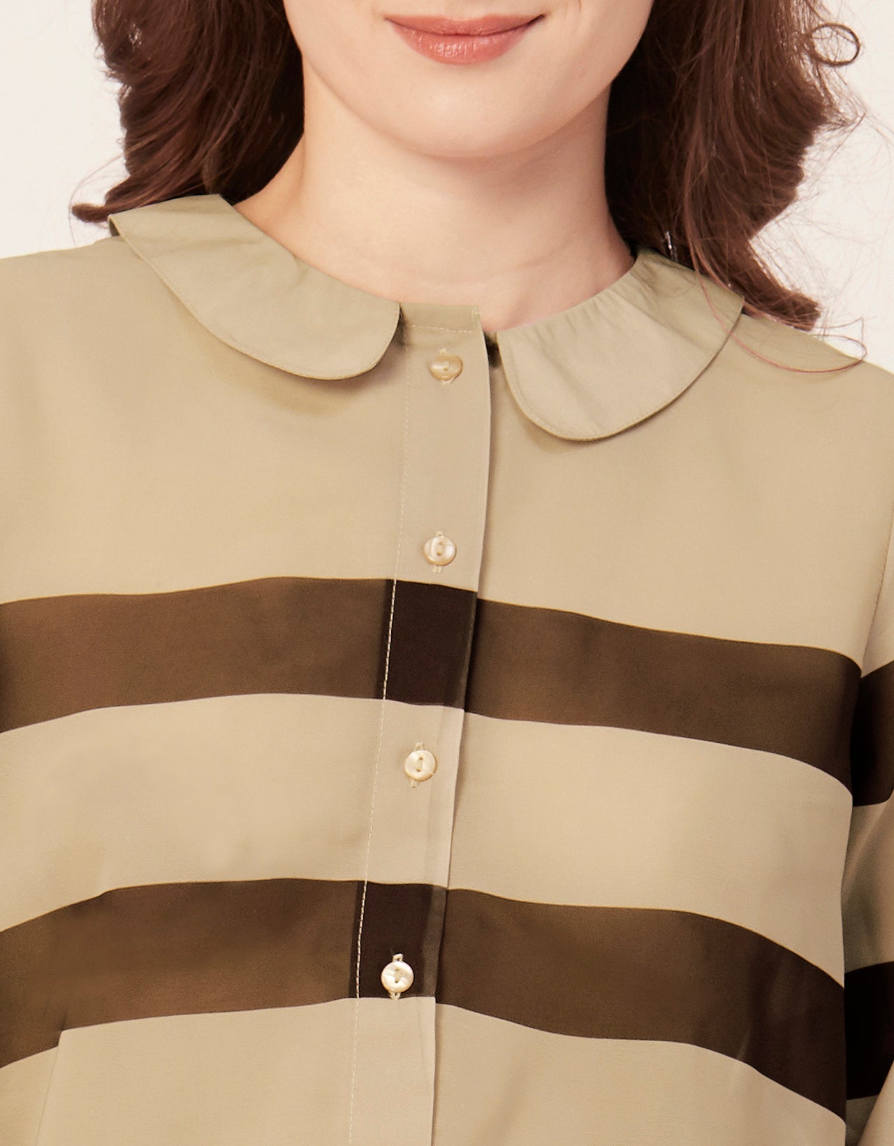 Printed Peter Pan Collar Shirt