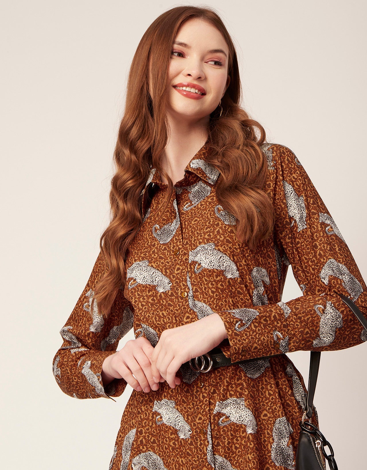Long Collared Hem Dress