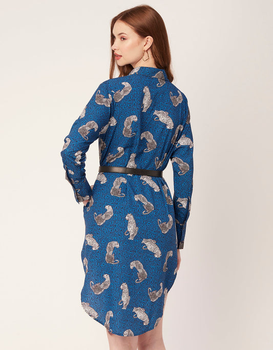 Long Collared Hem Dress