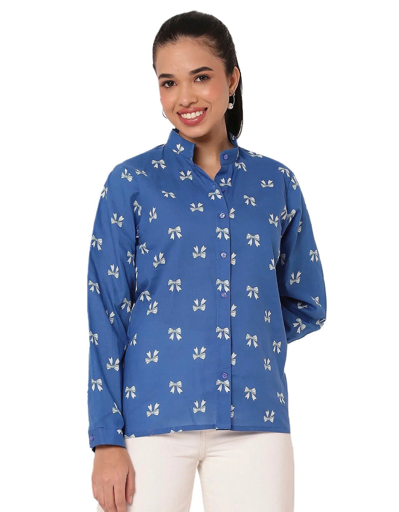 Printed Summer Shirt For Women, Full Sleeve Shirt