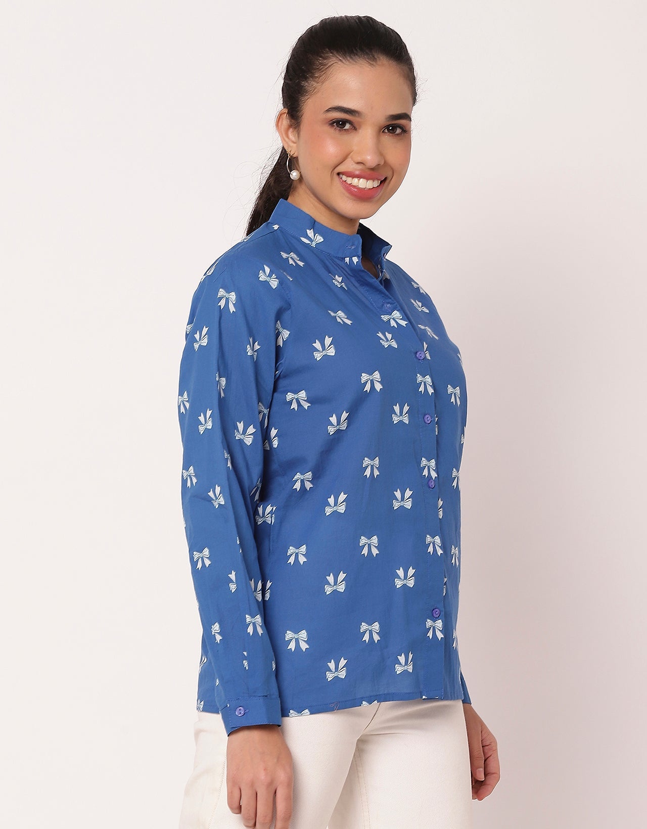 Printed Summer Shirt For Women, Full Sleeve Shirt