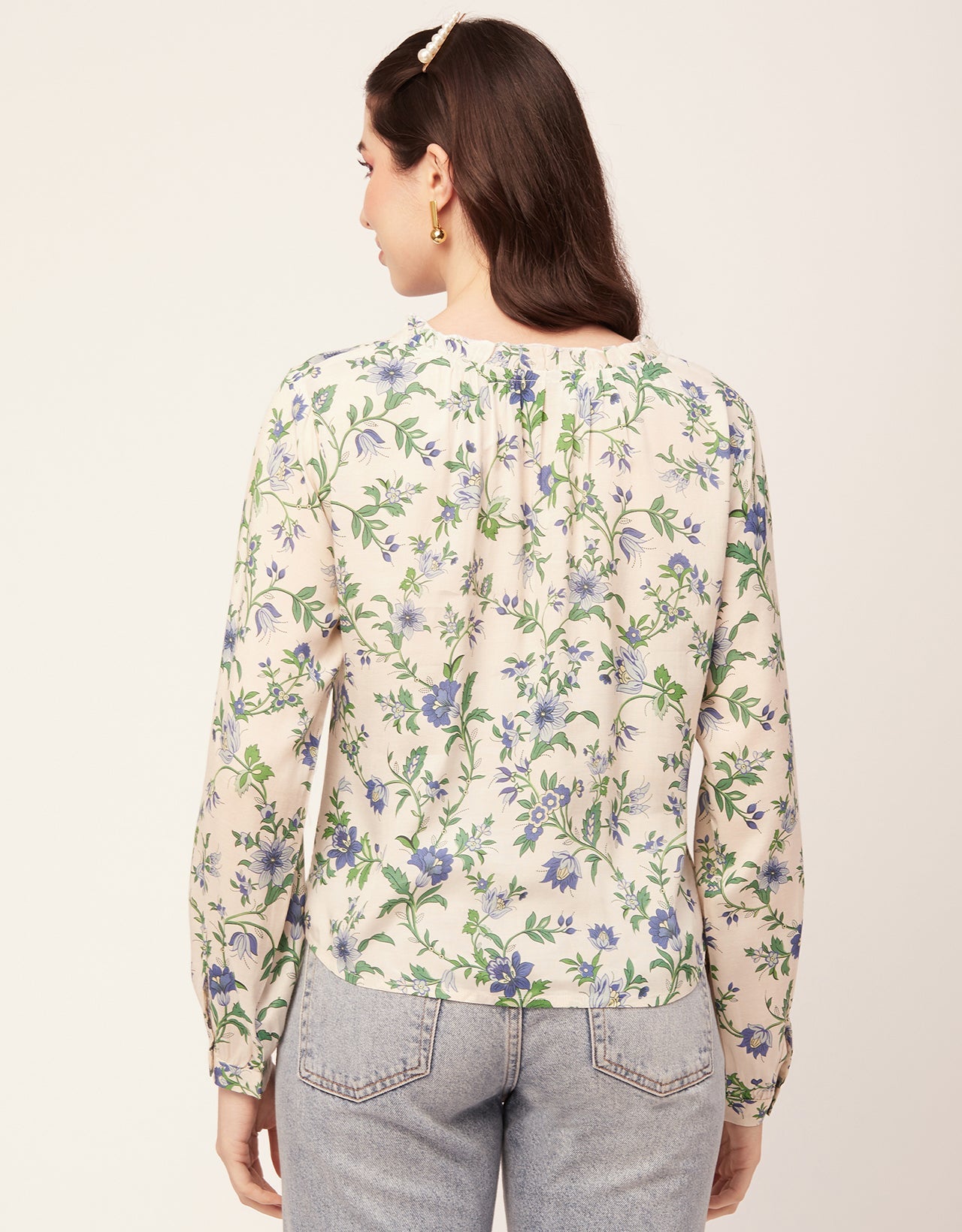Printed Puffed Sleeve Tunic