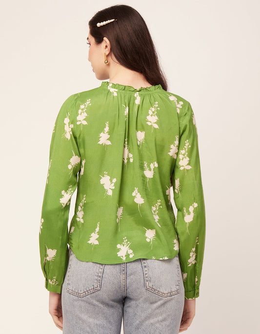 Printed Puffed Sleeve Tunic