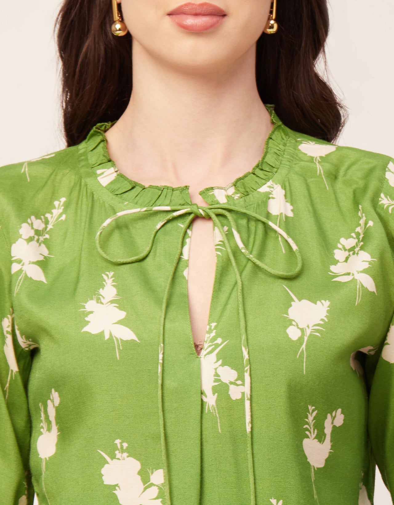 Printed Puffed Sleeve Tunic
