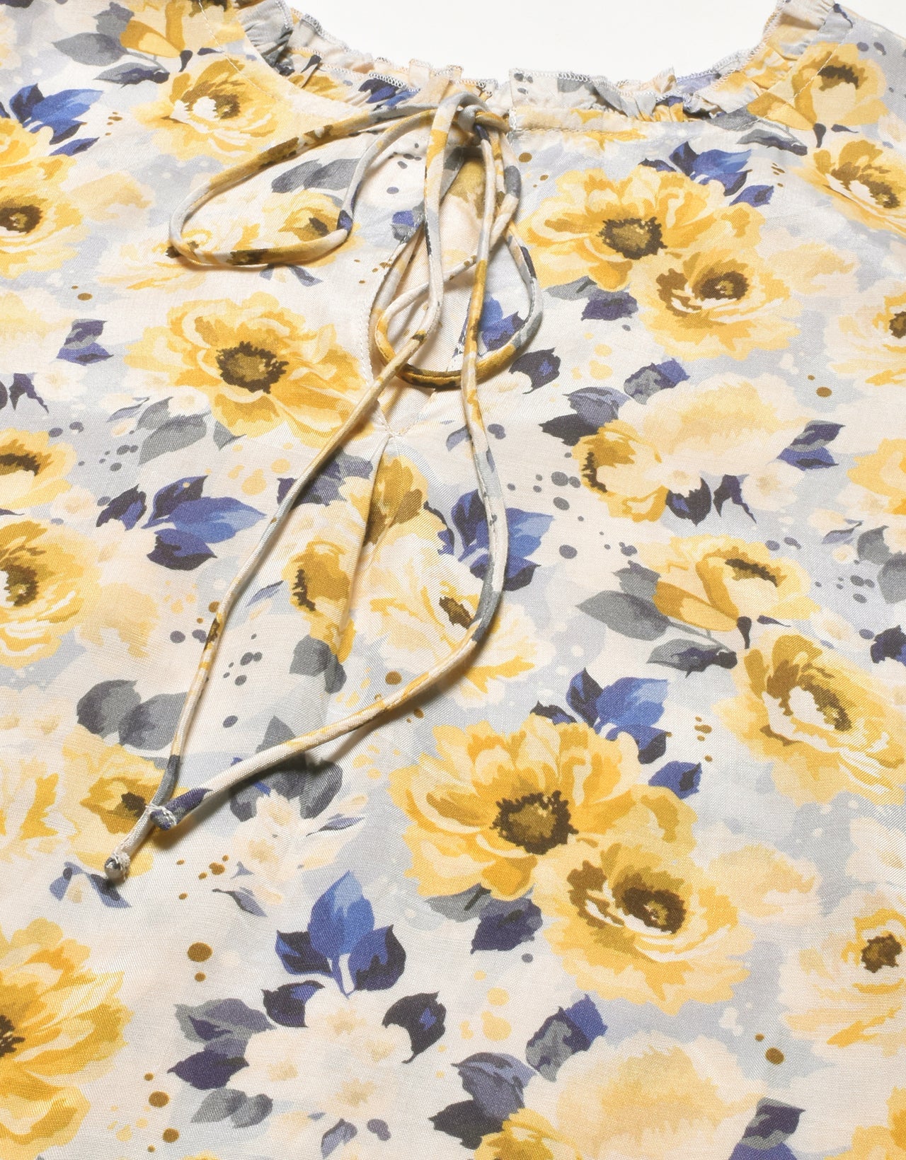 Printed Puffed Sleeve Tunic