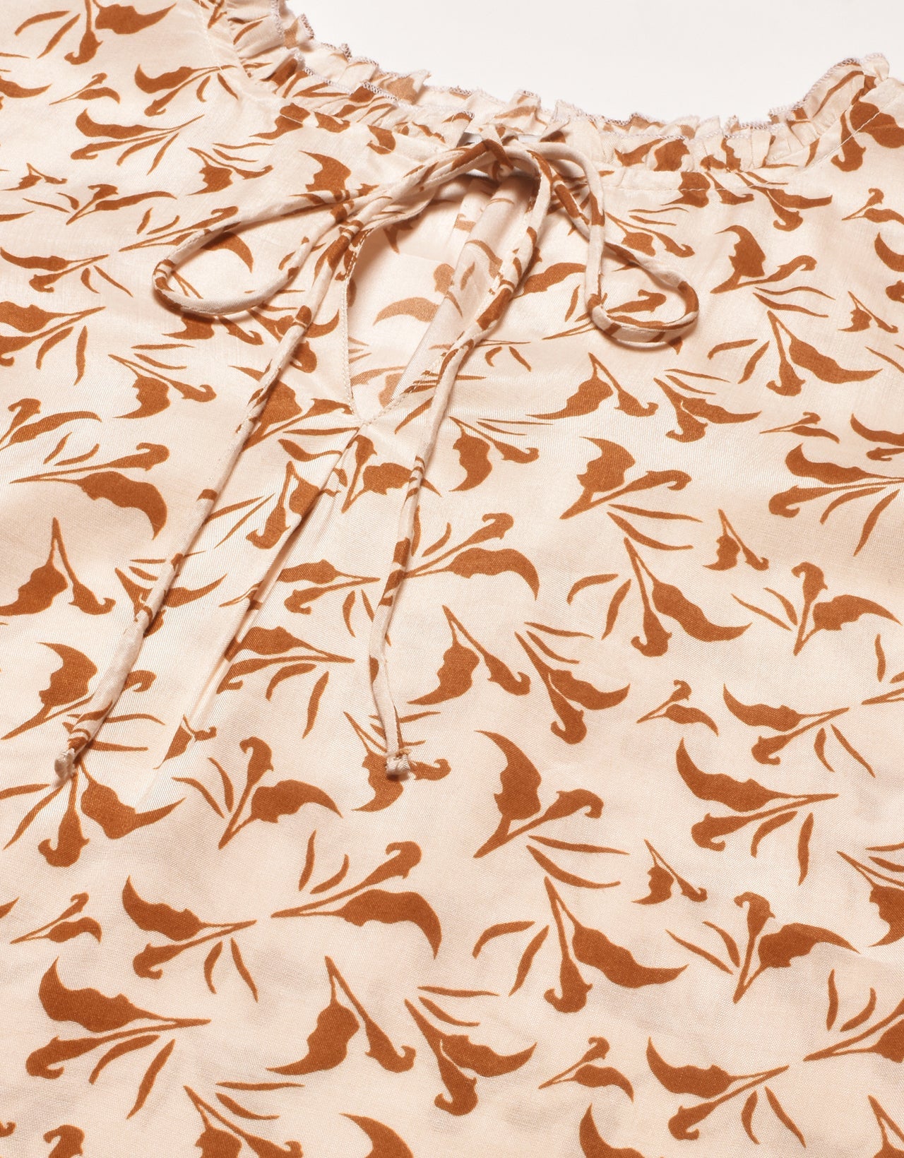 Printed Puffed Sleeve Tunic