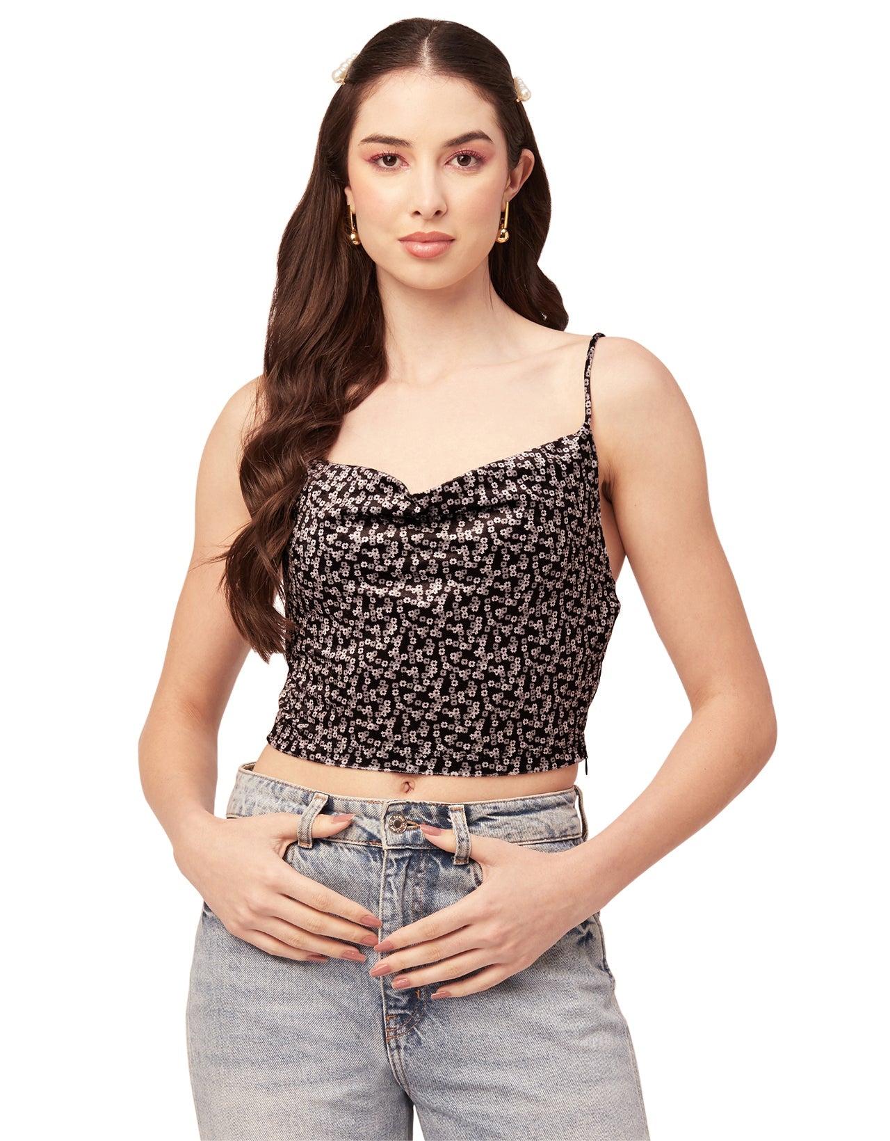 Velvet Crop Top, Sweetheart