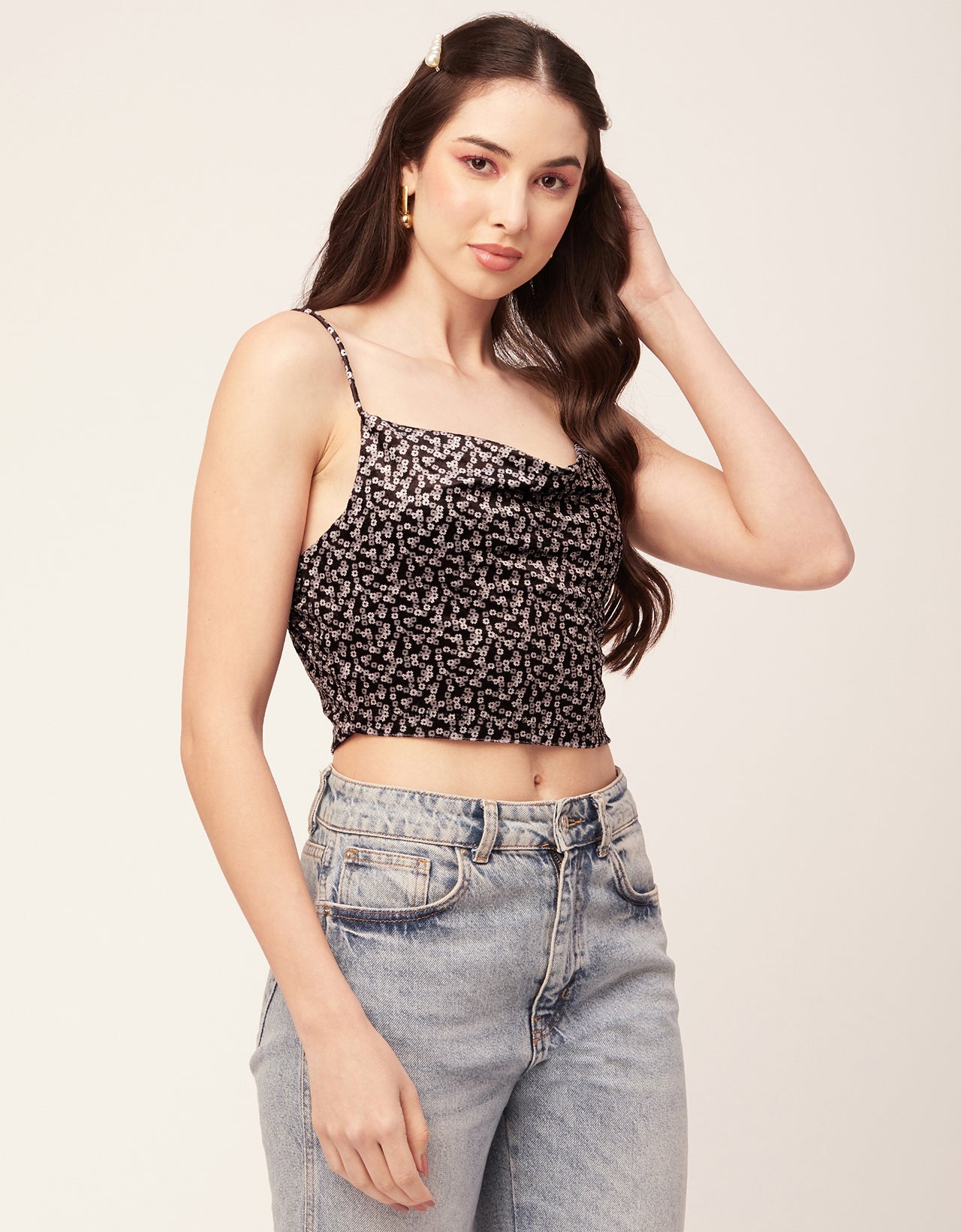 Velvet Crop Top, Sweetheart