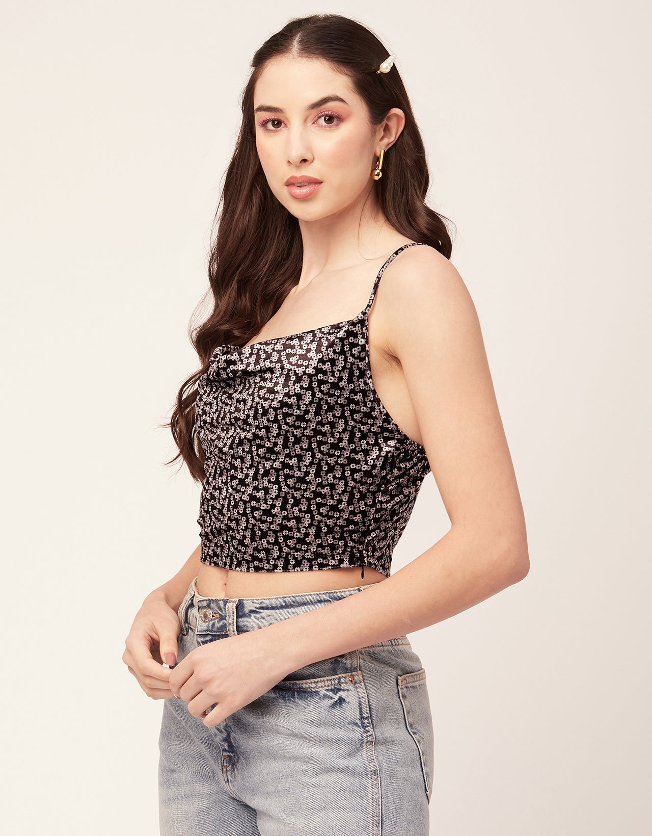 Velvet Crop Top, Sweetheart