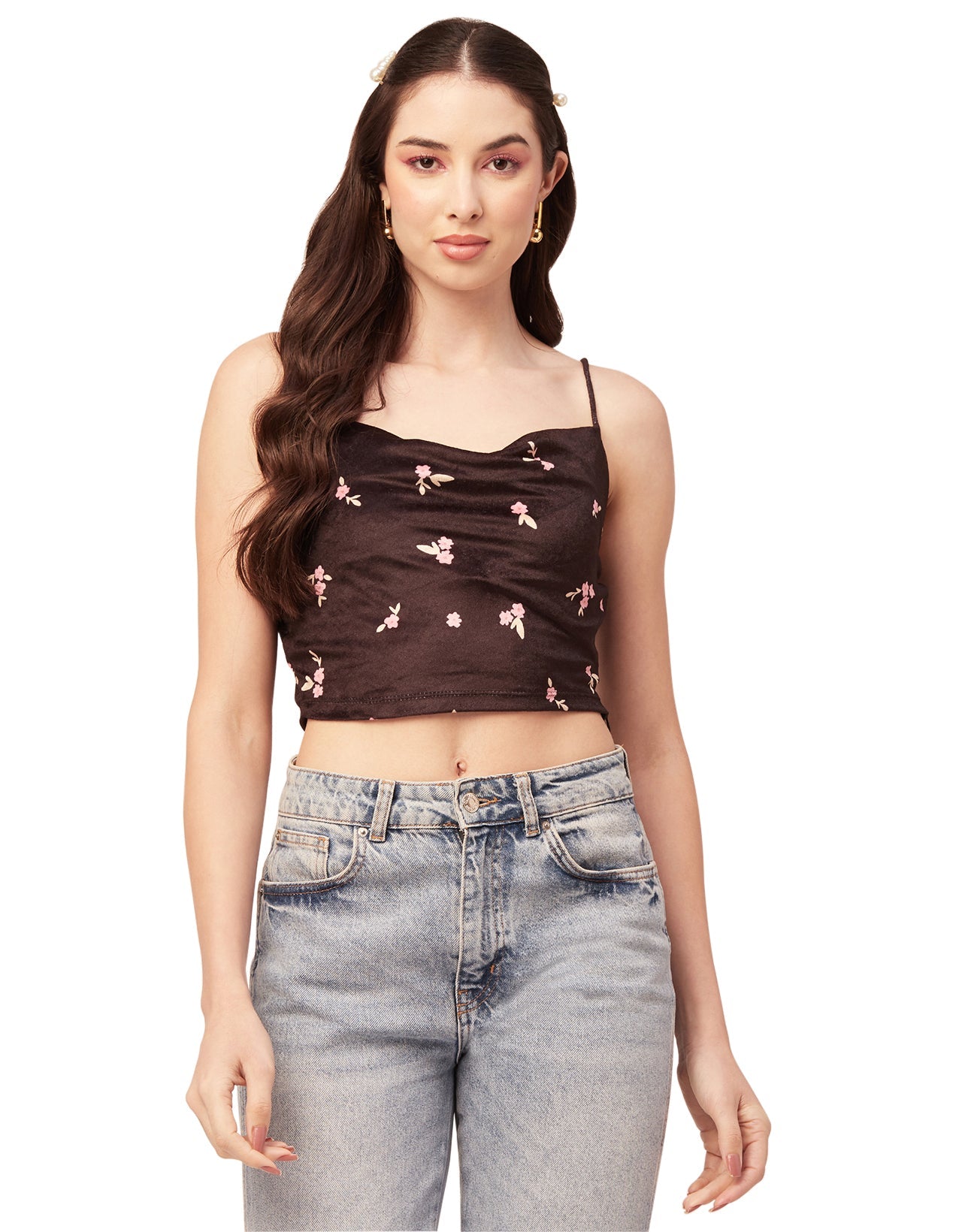 Velvet Crop Top, Sweetheart