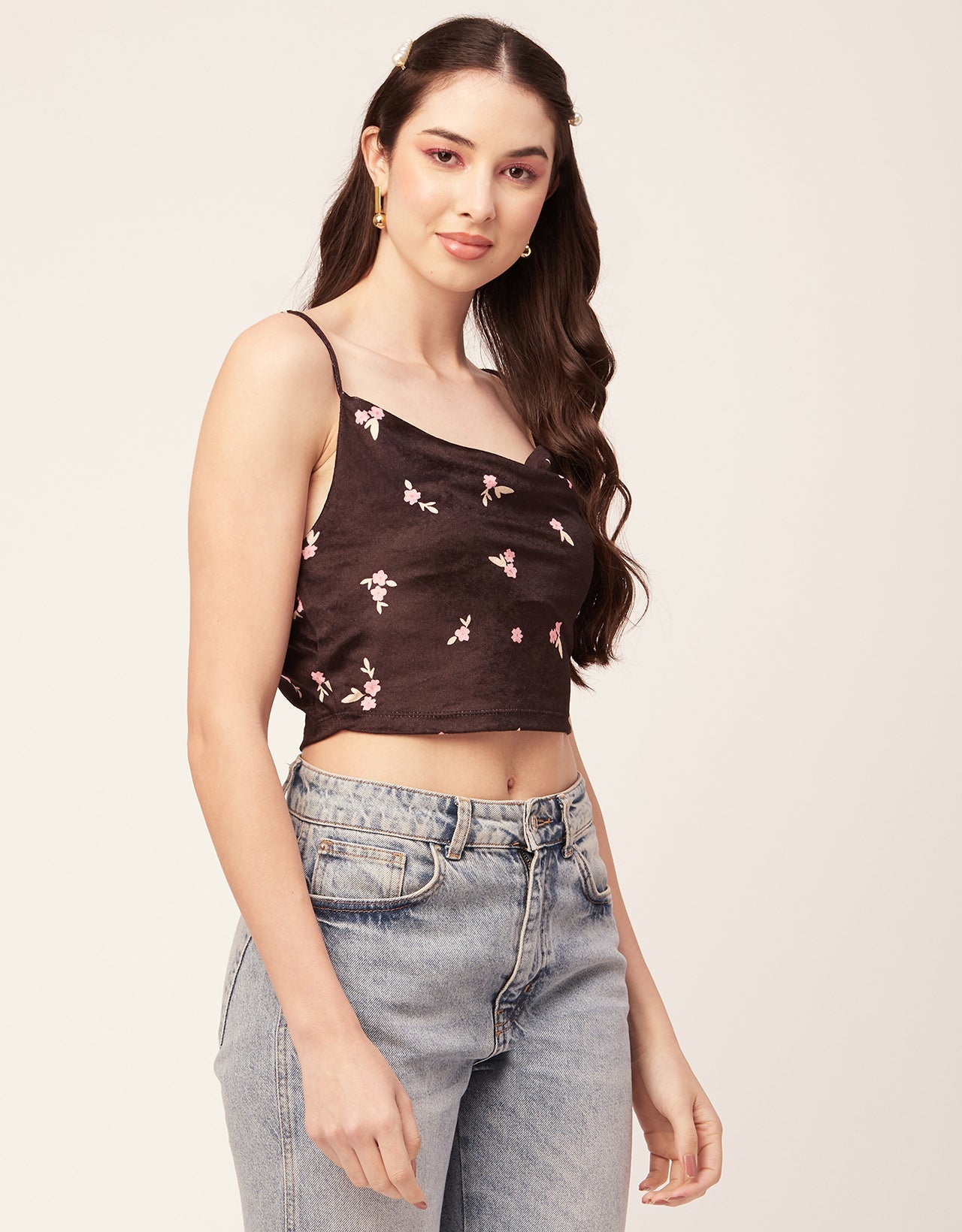 Velvet Crop Top, Sweetheart