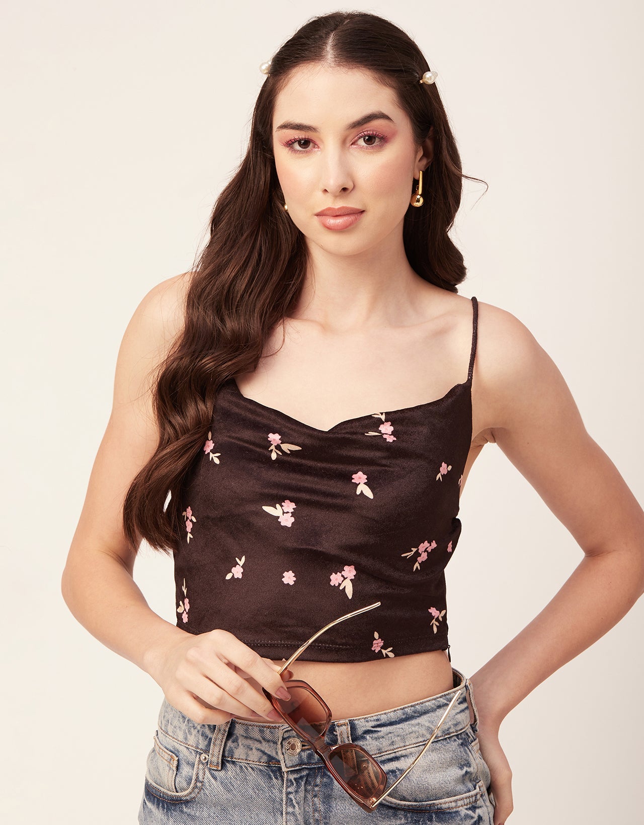 Velvet Crop Top, Sweetheart