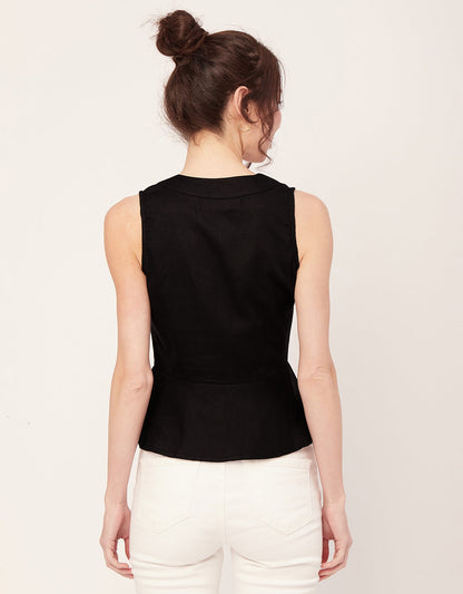 Printed Peplum Formal Top