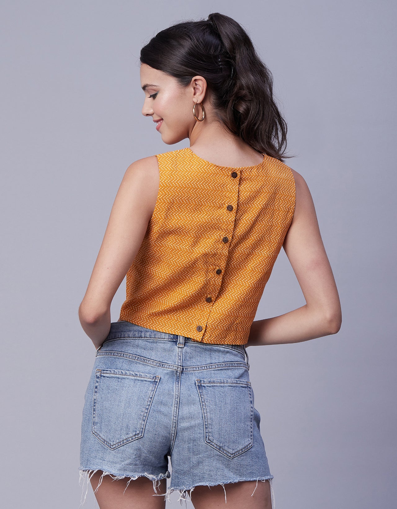 Printed Sleeveless Short Top