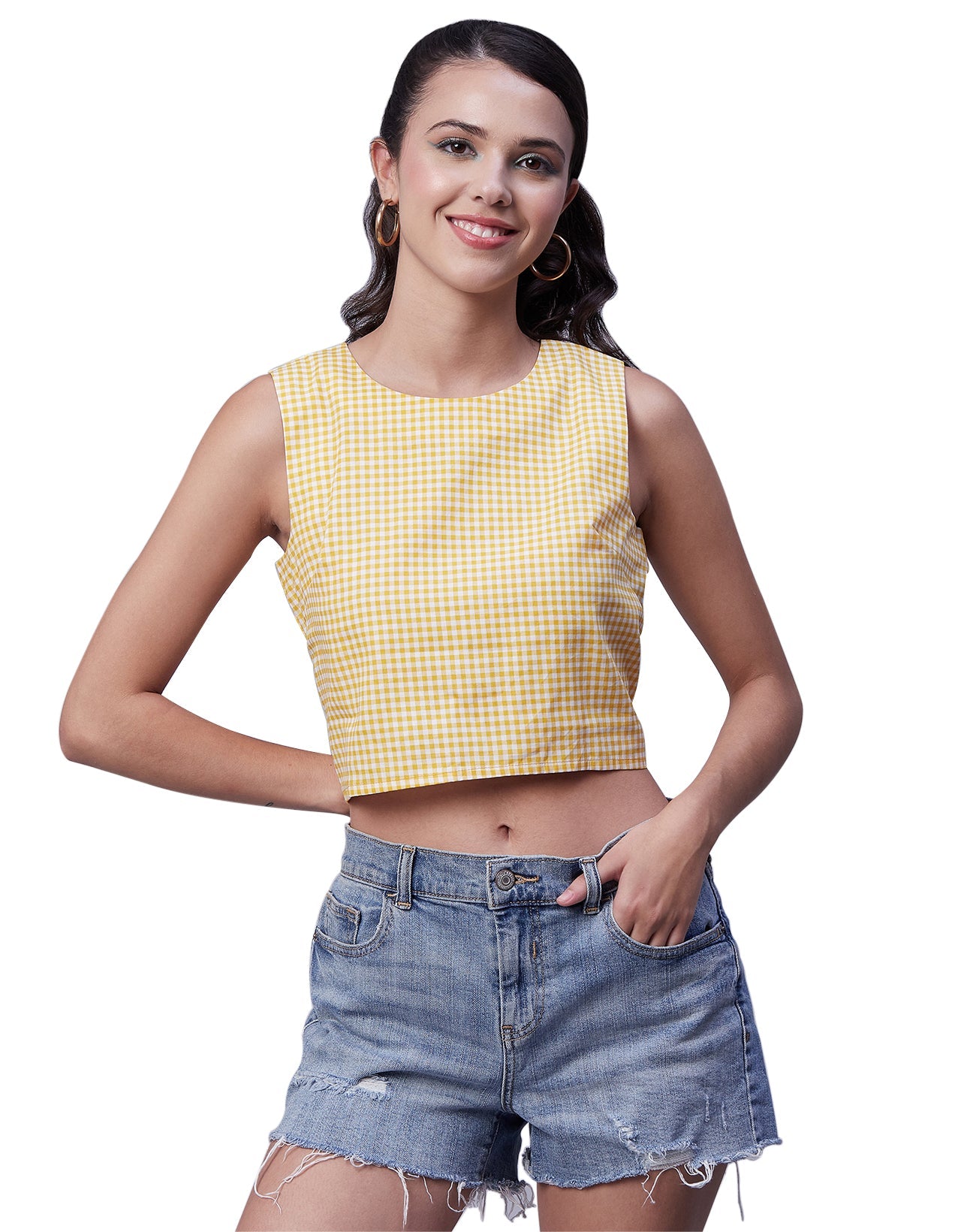 Printed Sleeveless Short Top
