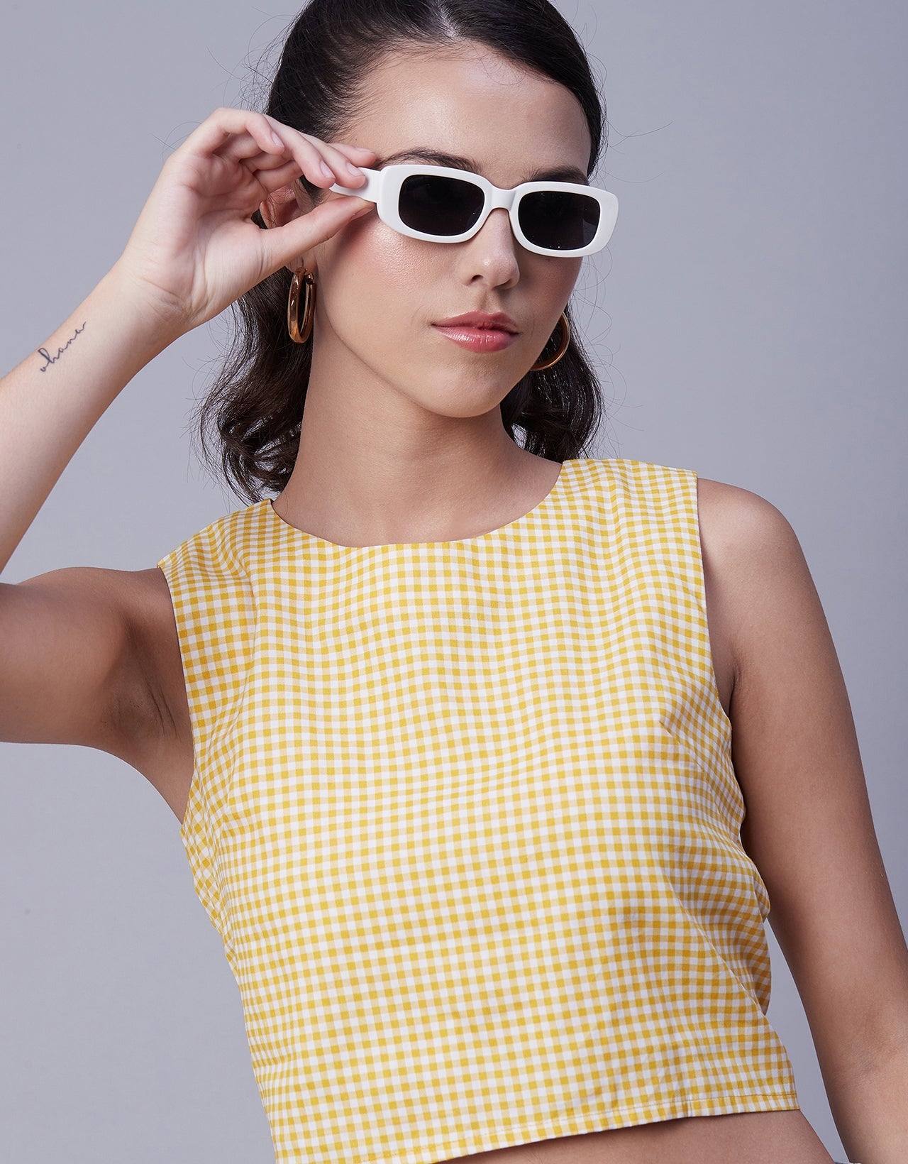 Printed Sleeveless Short Top