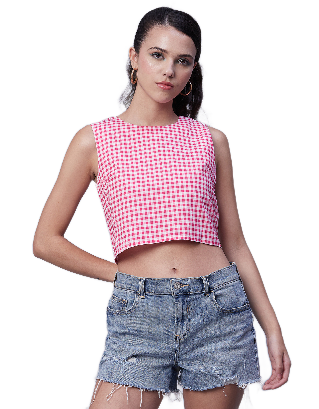 Printed Sleeveless Short Top