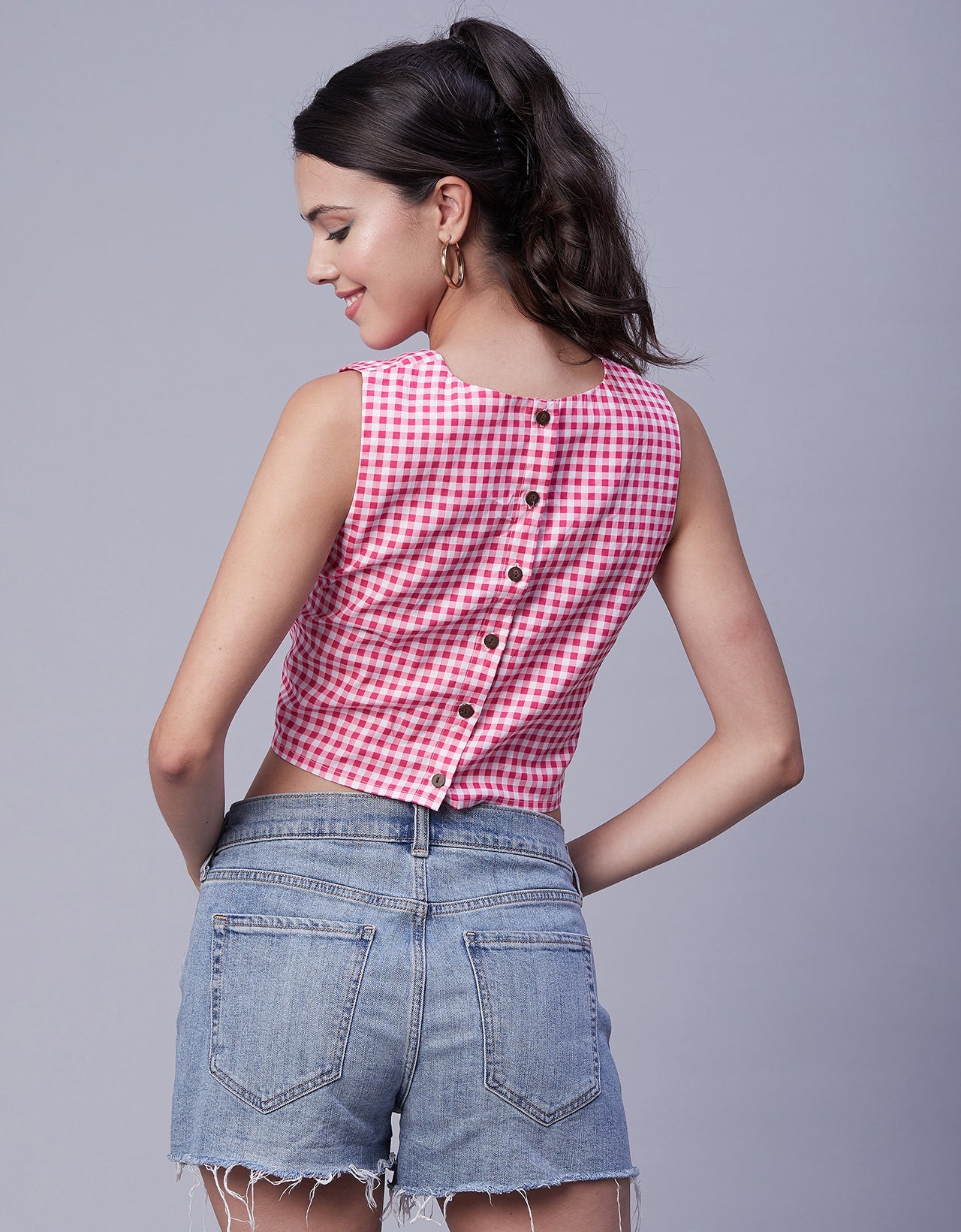 Printed Sleeveless Short Top