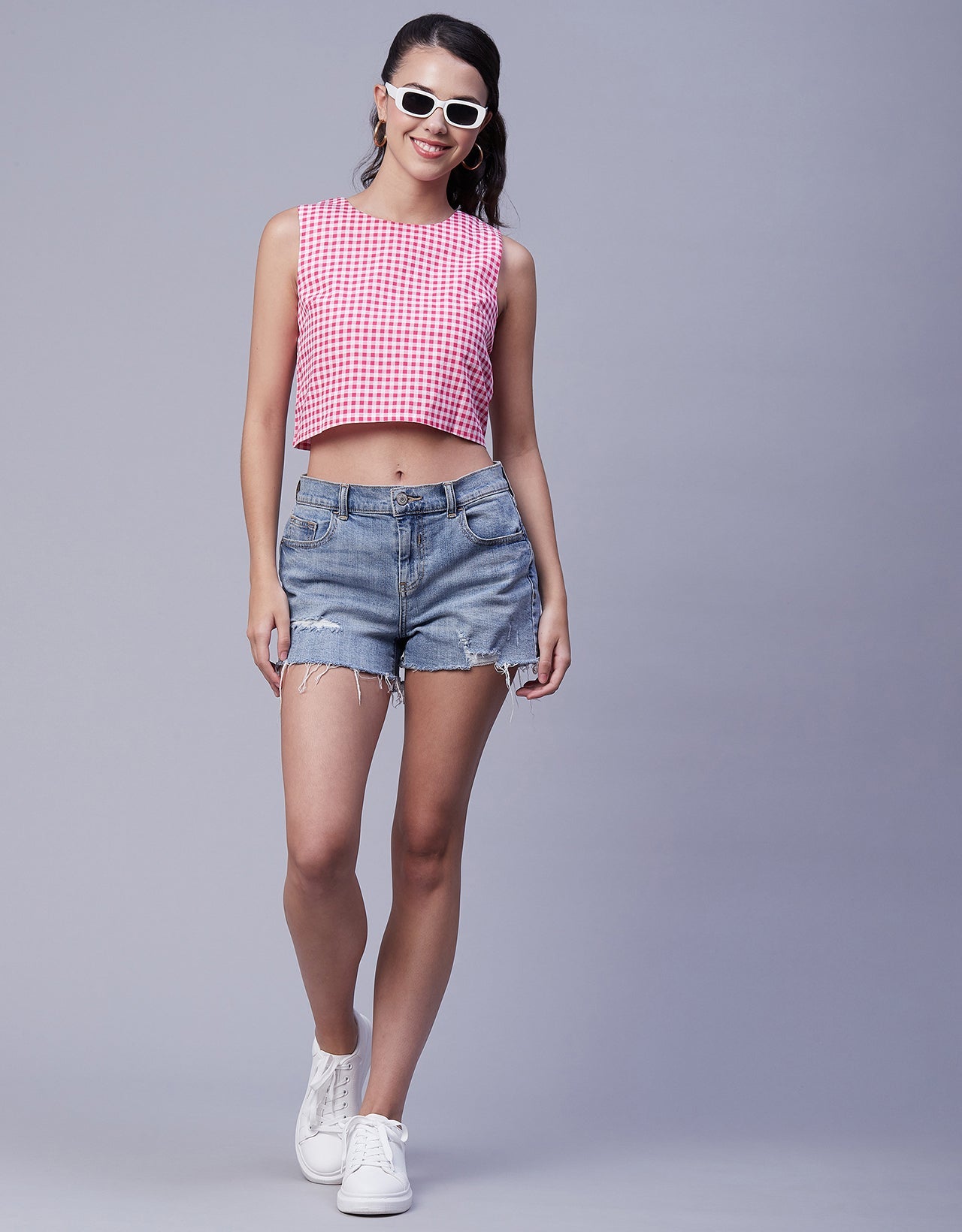 Printed Sleeveless Short Top