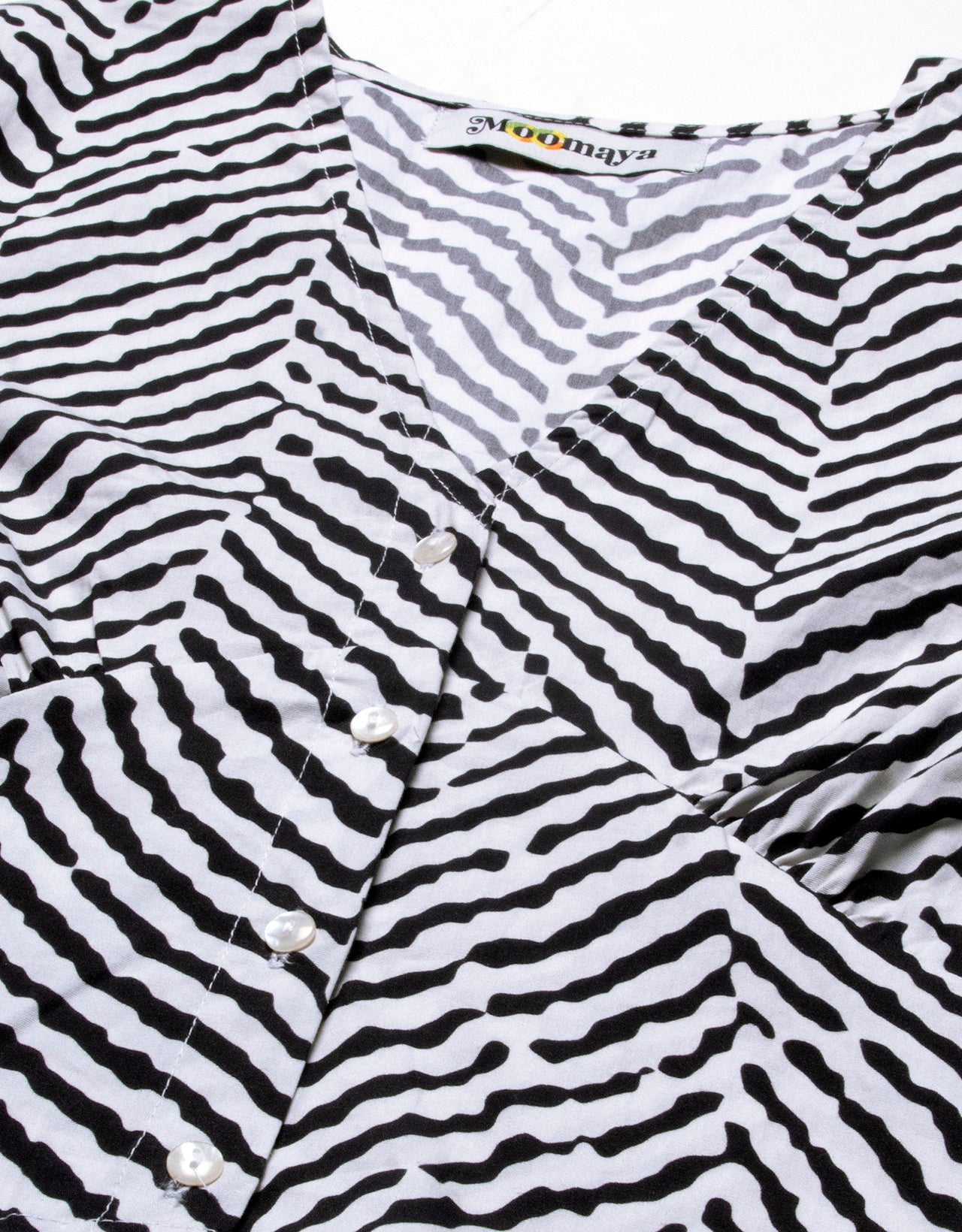 Printed Long Sleeve Crop Top