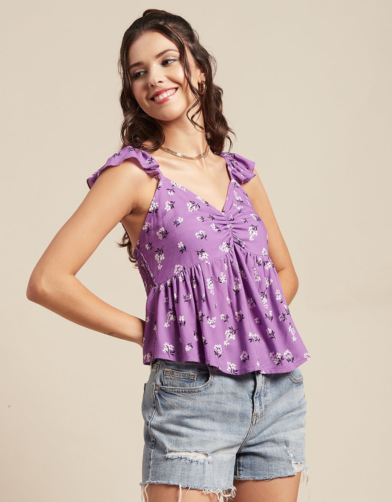 Ruffled Sweetheart Vacation Top