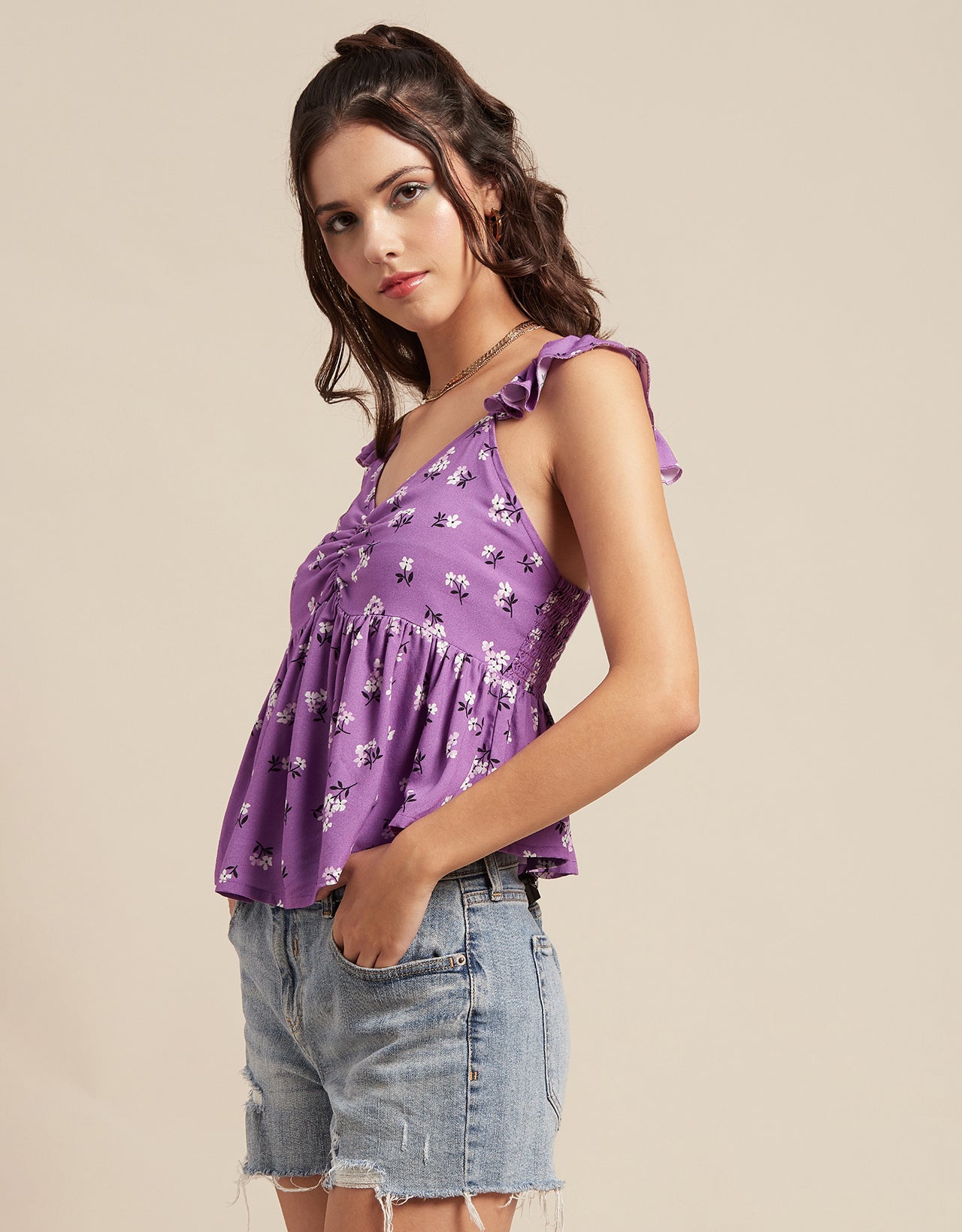 Ruffled Sweetheart Vacation Top