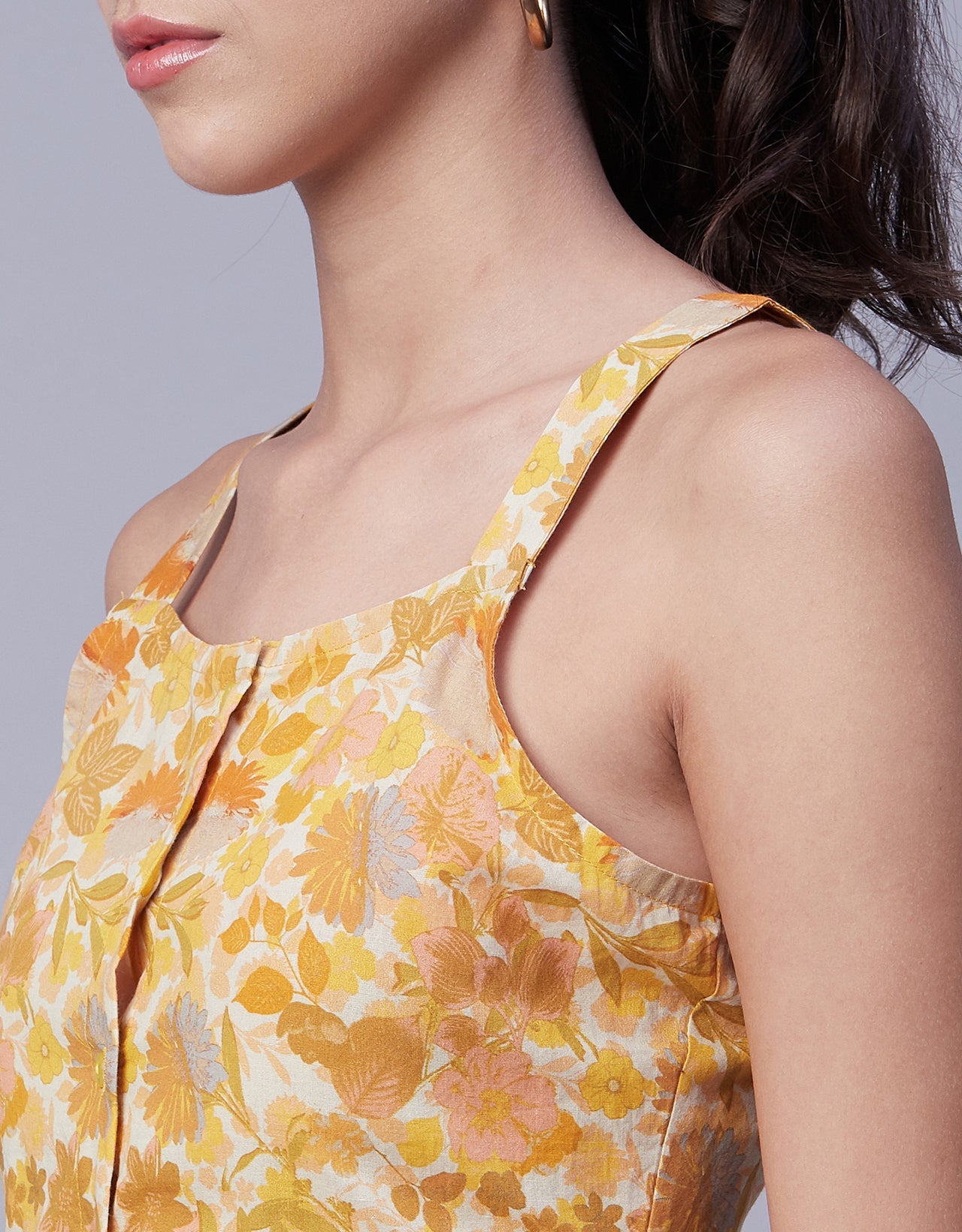Sleeveless Peplum Strappy Top
