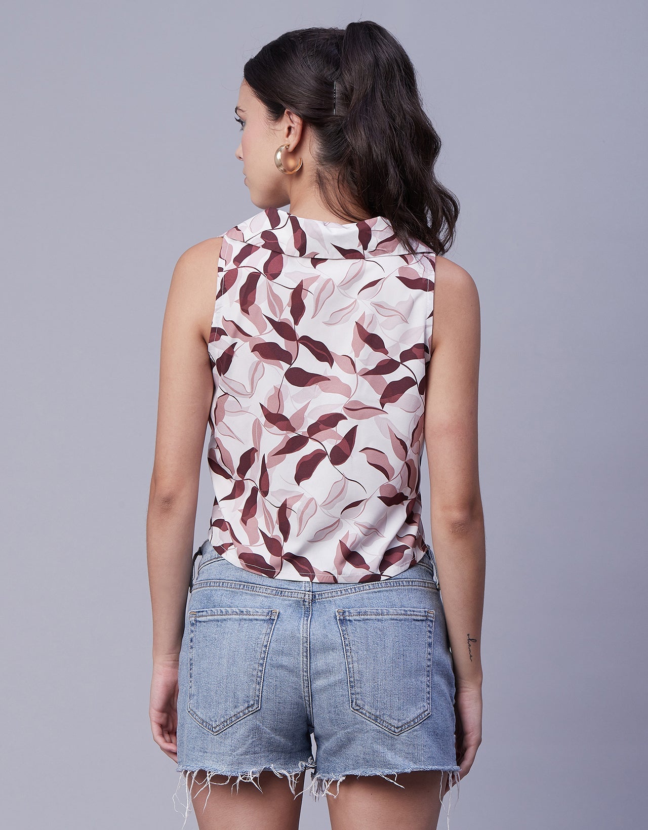 Printed Collared Summer Top
