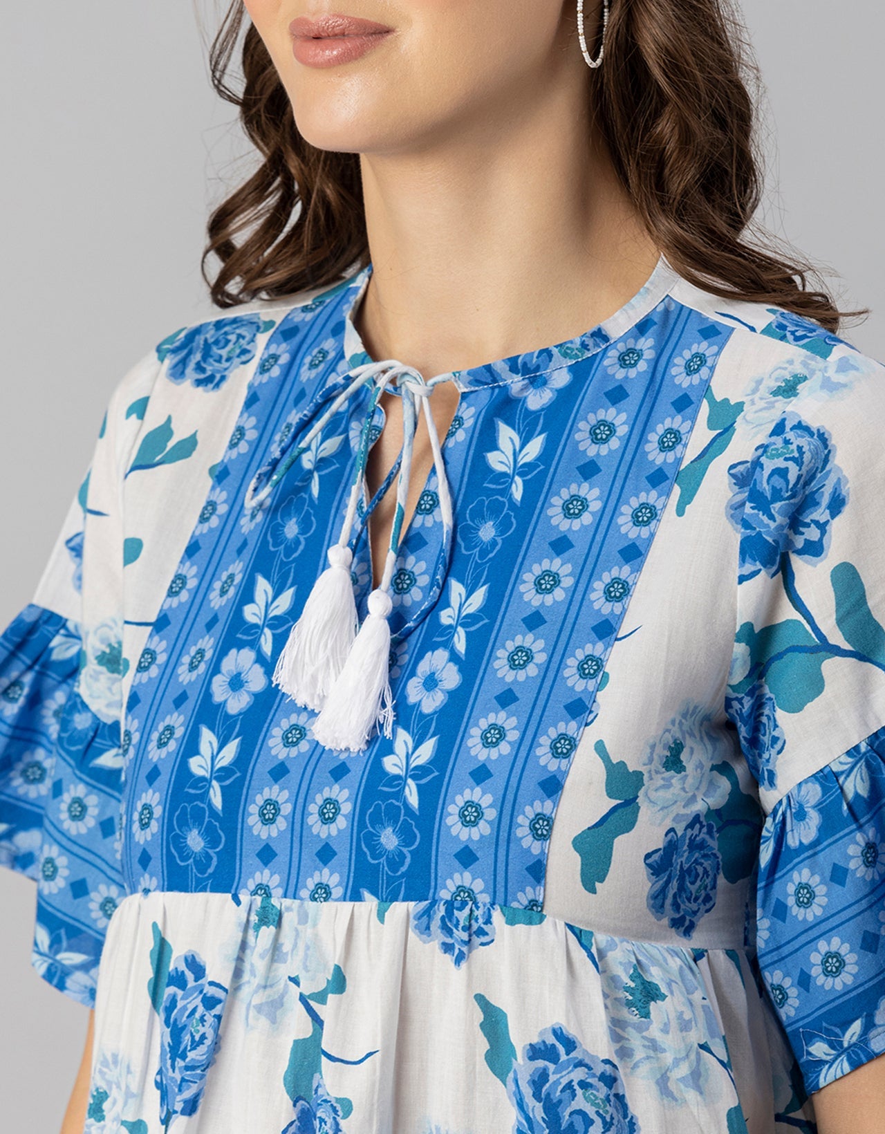 Printed Boho Cotton Blouse