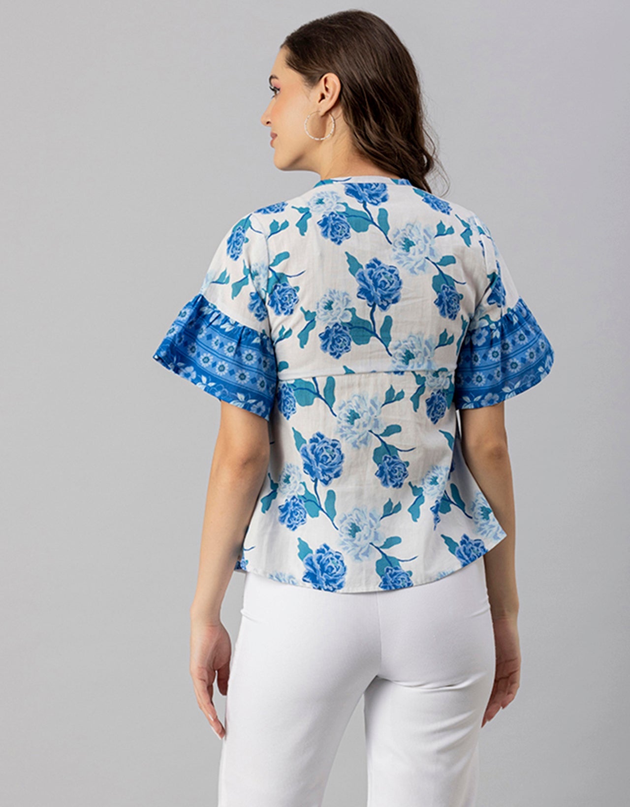 Printed Boho Cotton Blouse