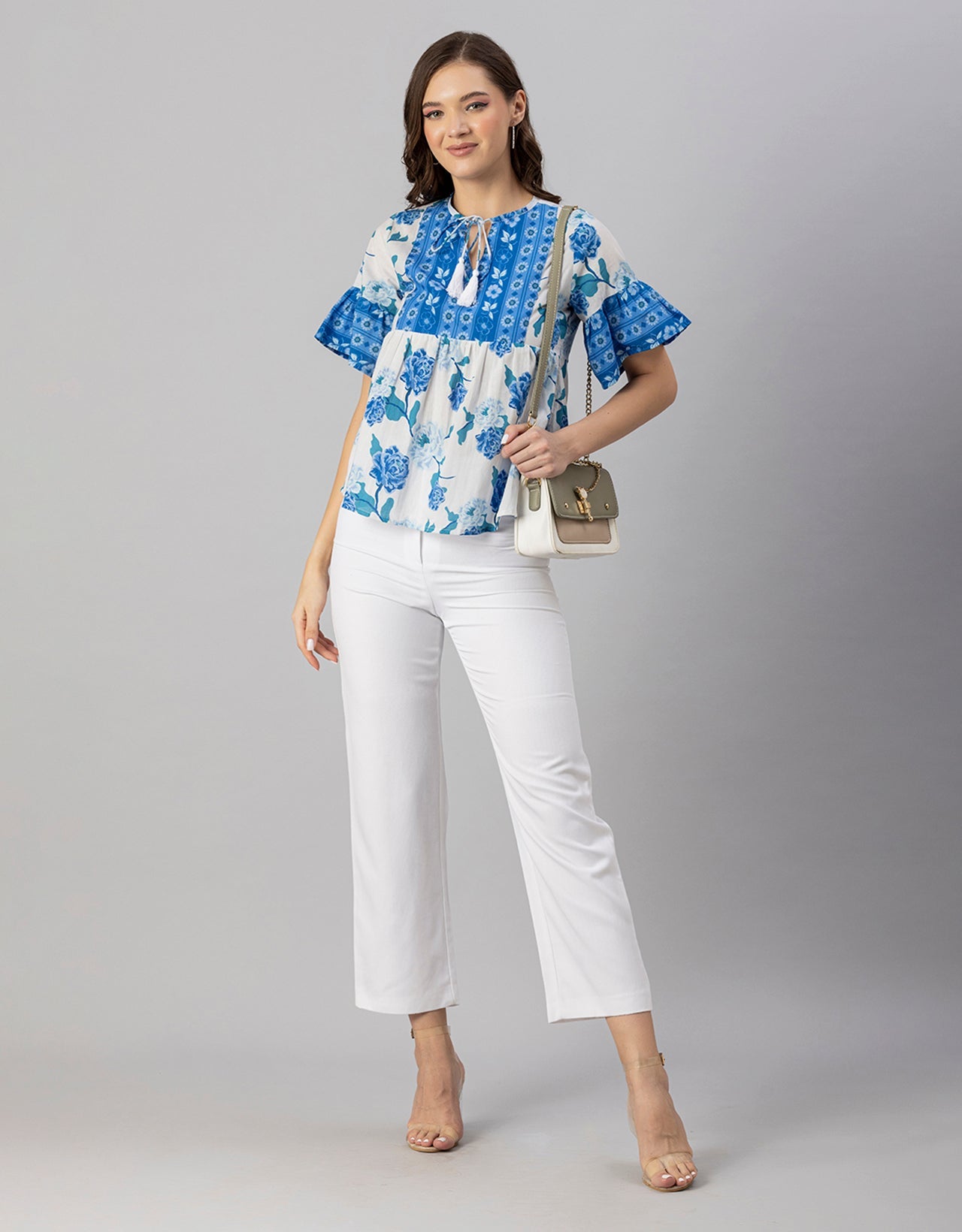 Printed Boho Cotton Blouse