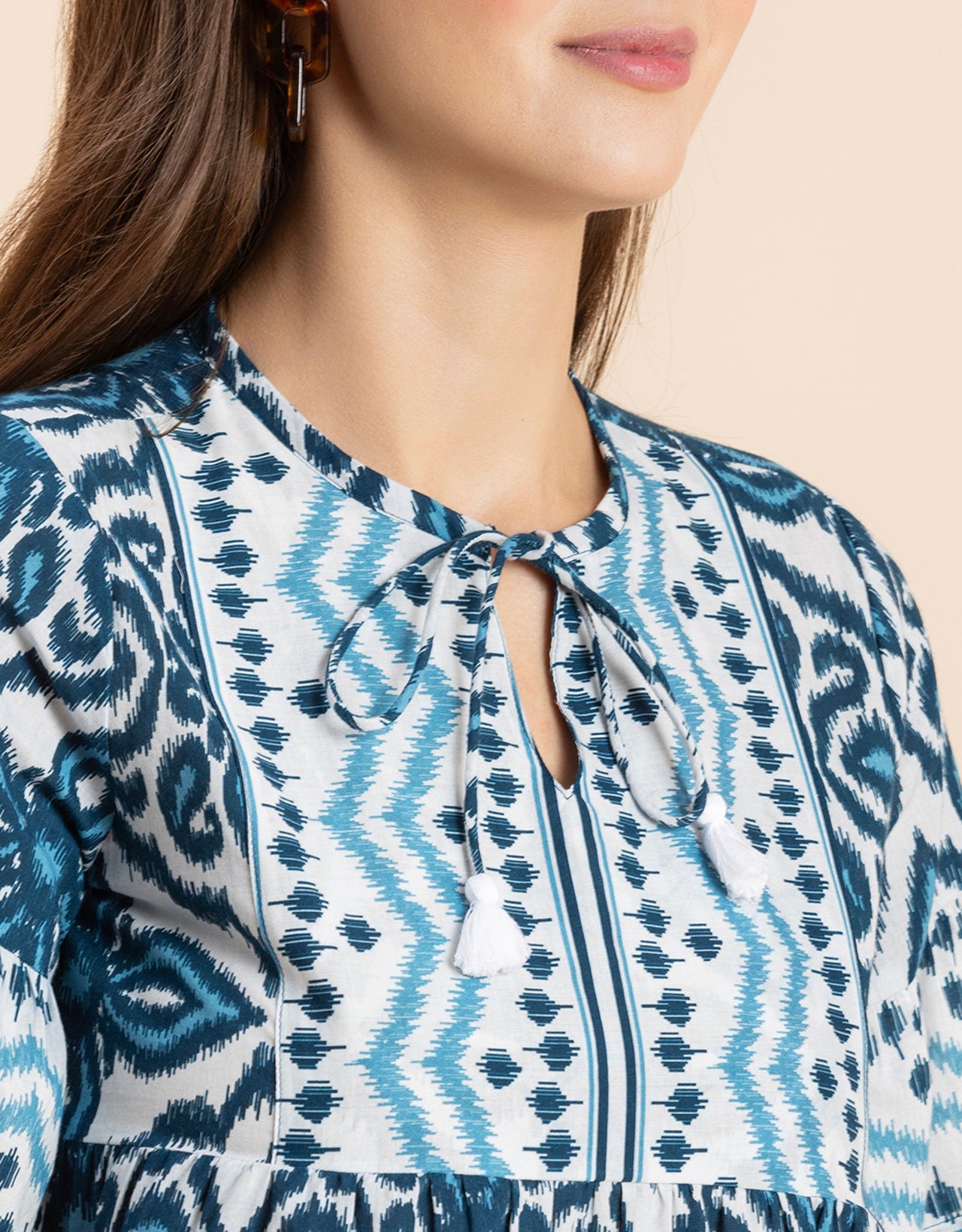 Printed Boho Cotton Blouse