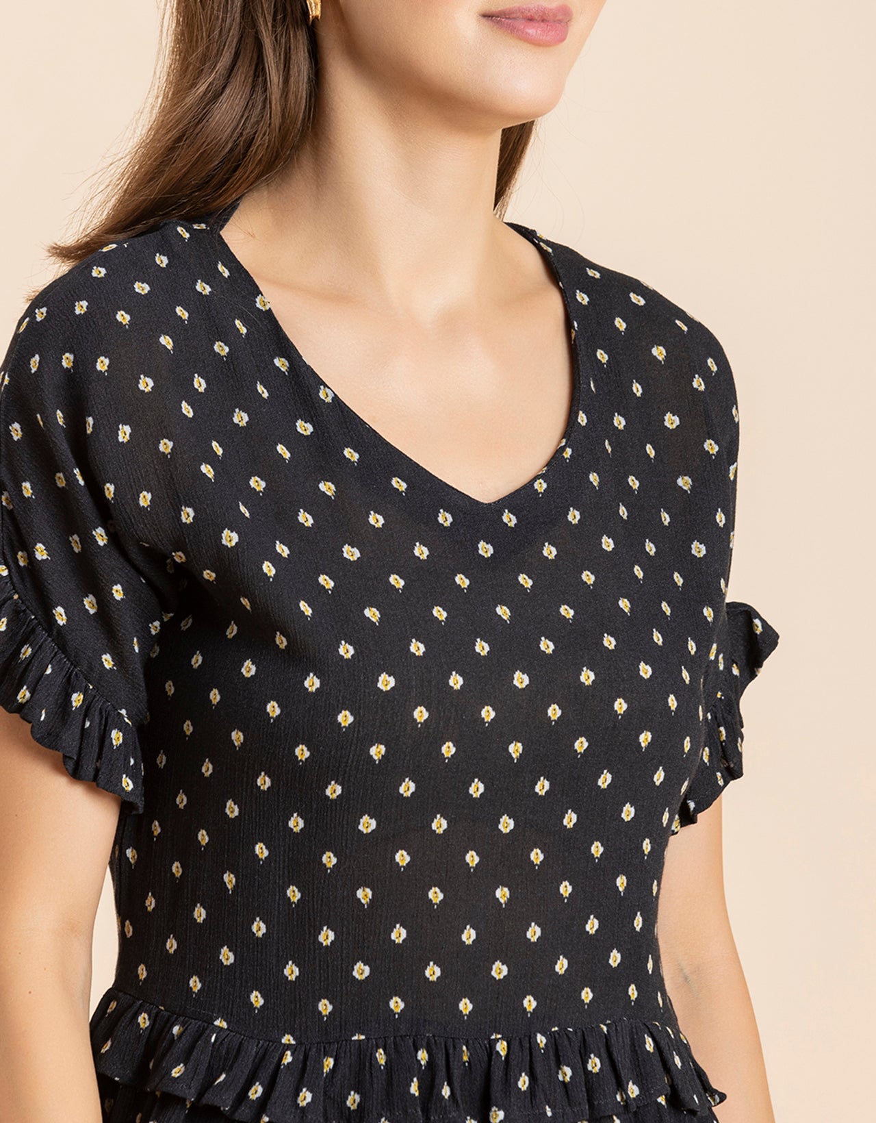 Printed Viscose Loose-Fit Top