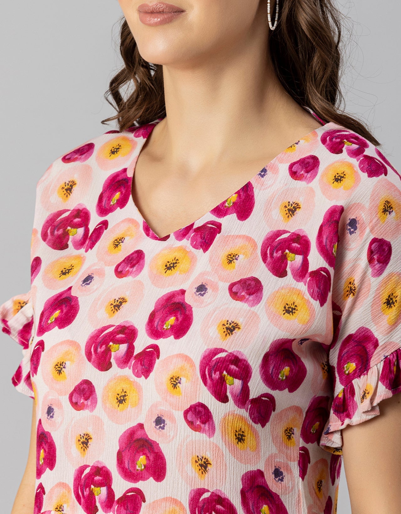Printed Viscose Loose-Fit Top