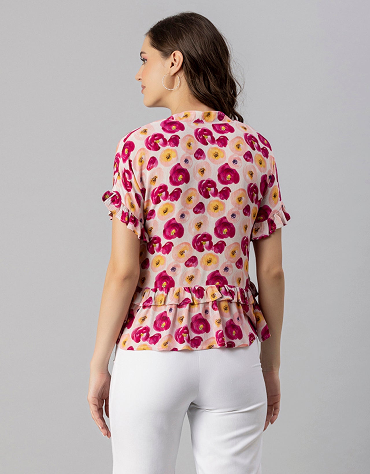 Printed Viscose Loose-Fit Top