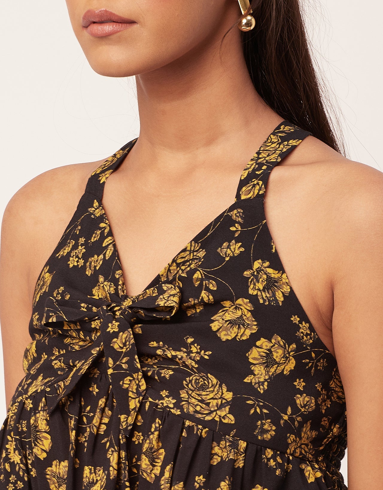 Cinched Waist Viscose Top