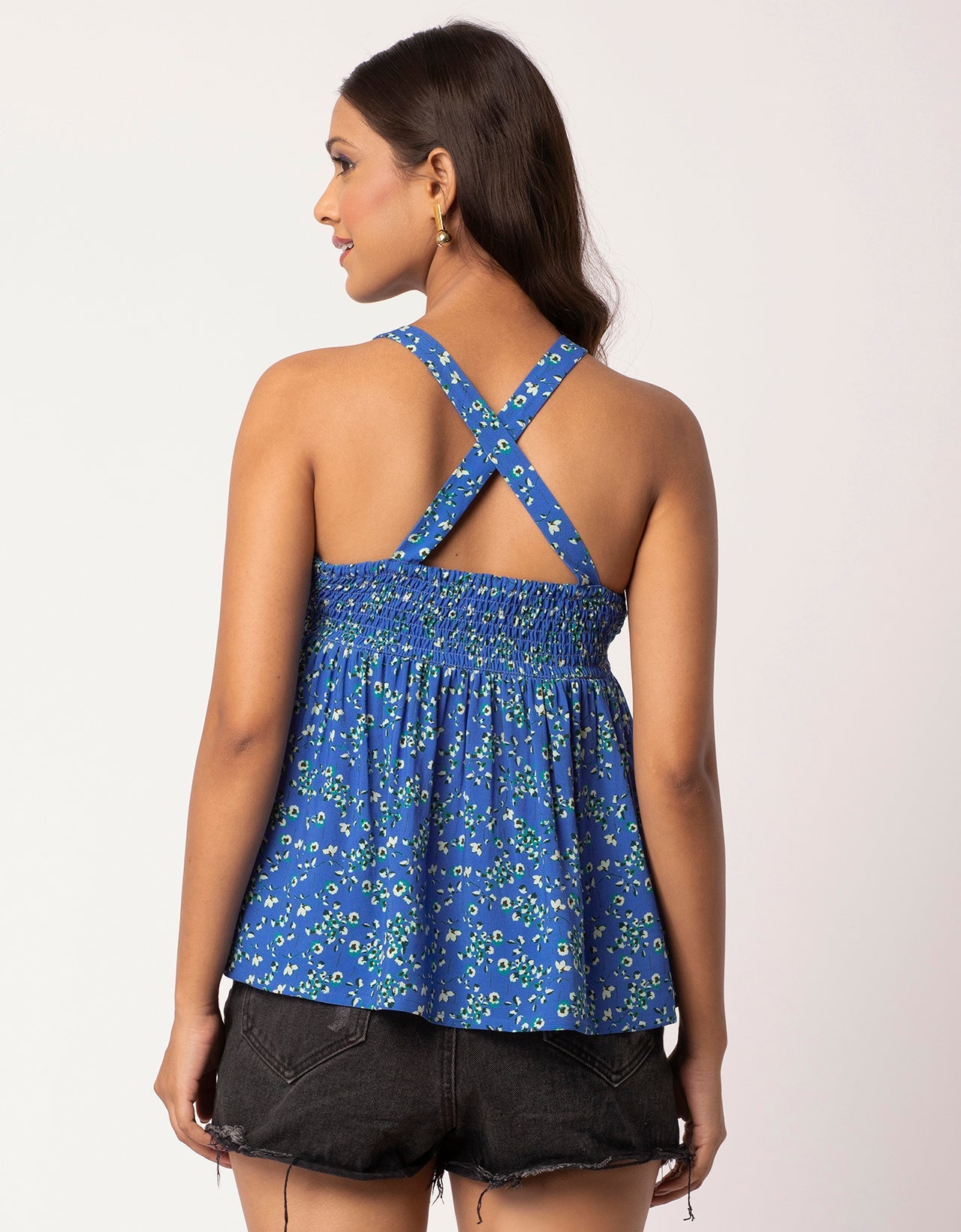 Cinched Waist Viscose Top