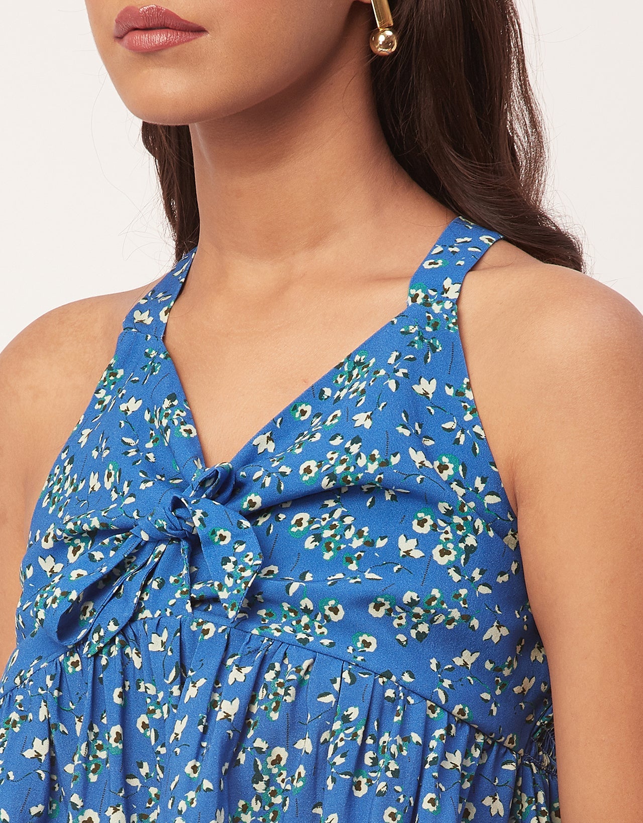 Cinched Waist Viscose Top