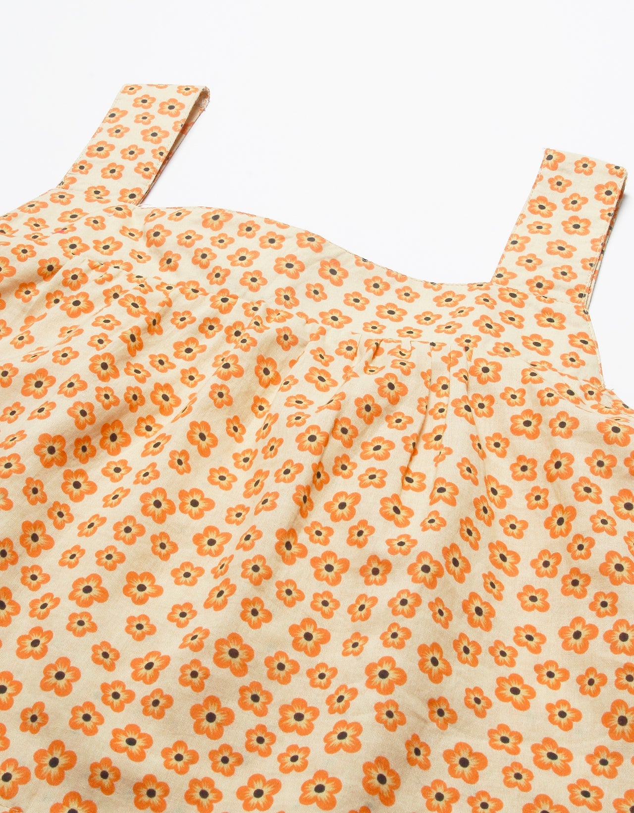 Printed Crop Top, Square Neck