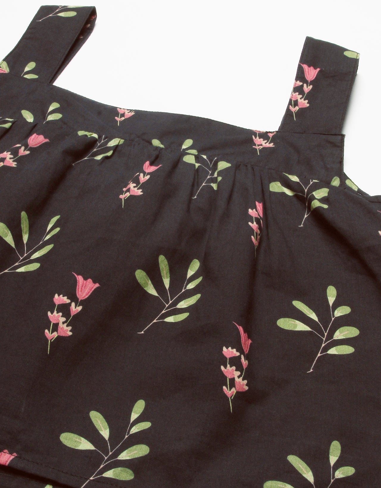 Printed Crop Top, Square Neck