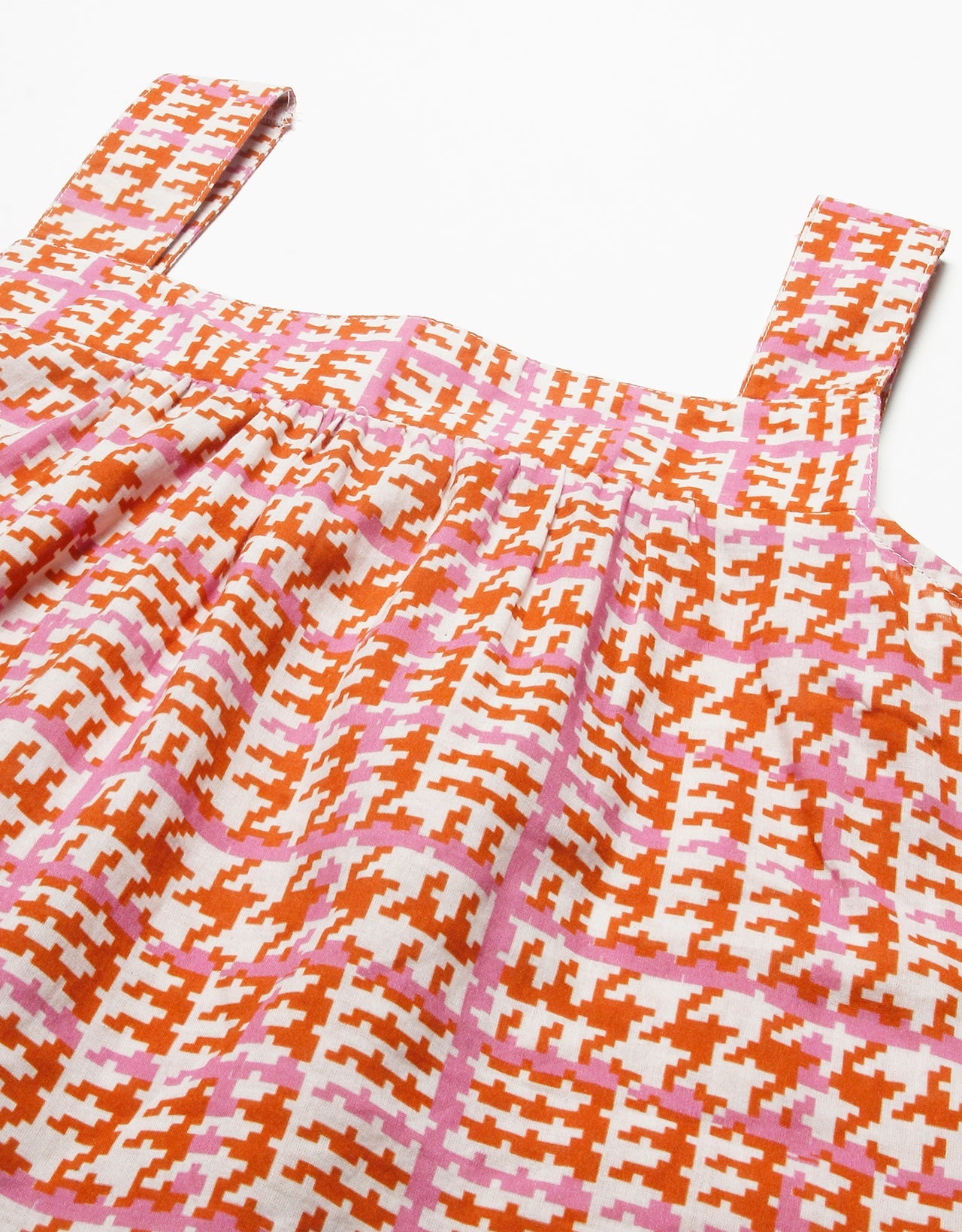 Printed Crop Top, Square Neck