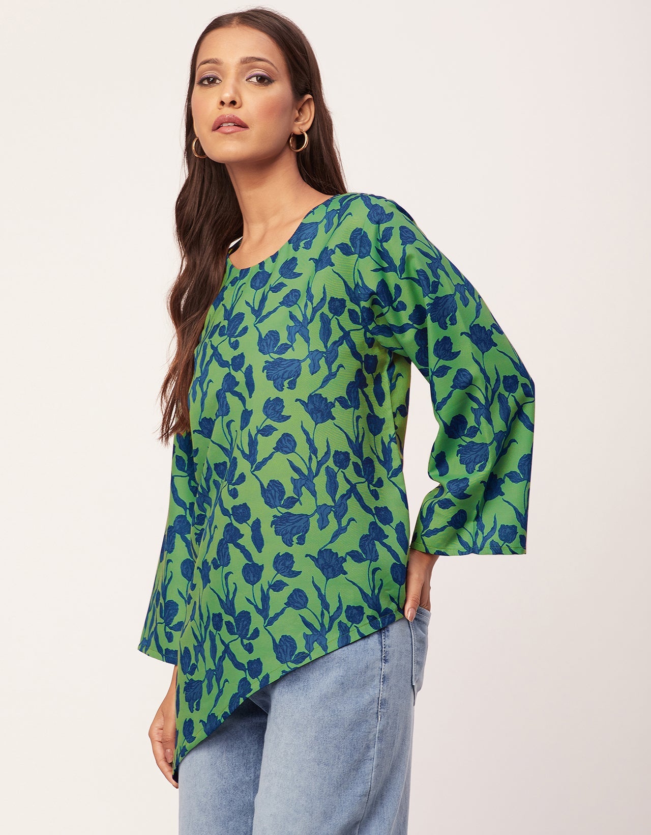 Asymmetric Long Sleeve Top