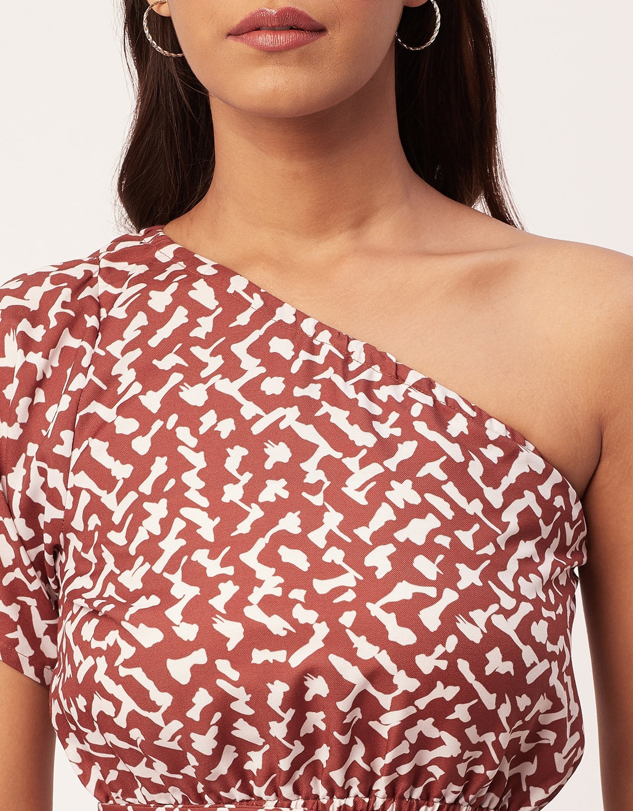 One Shoulder Peplum Top